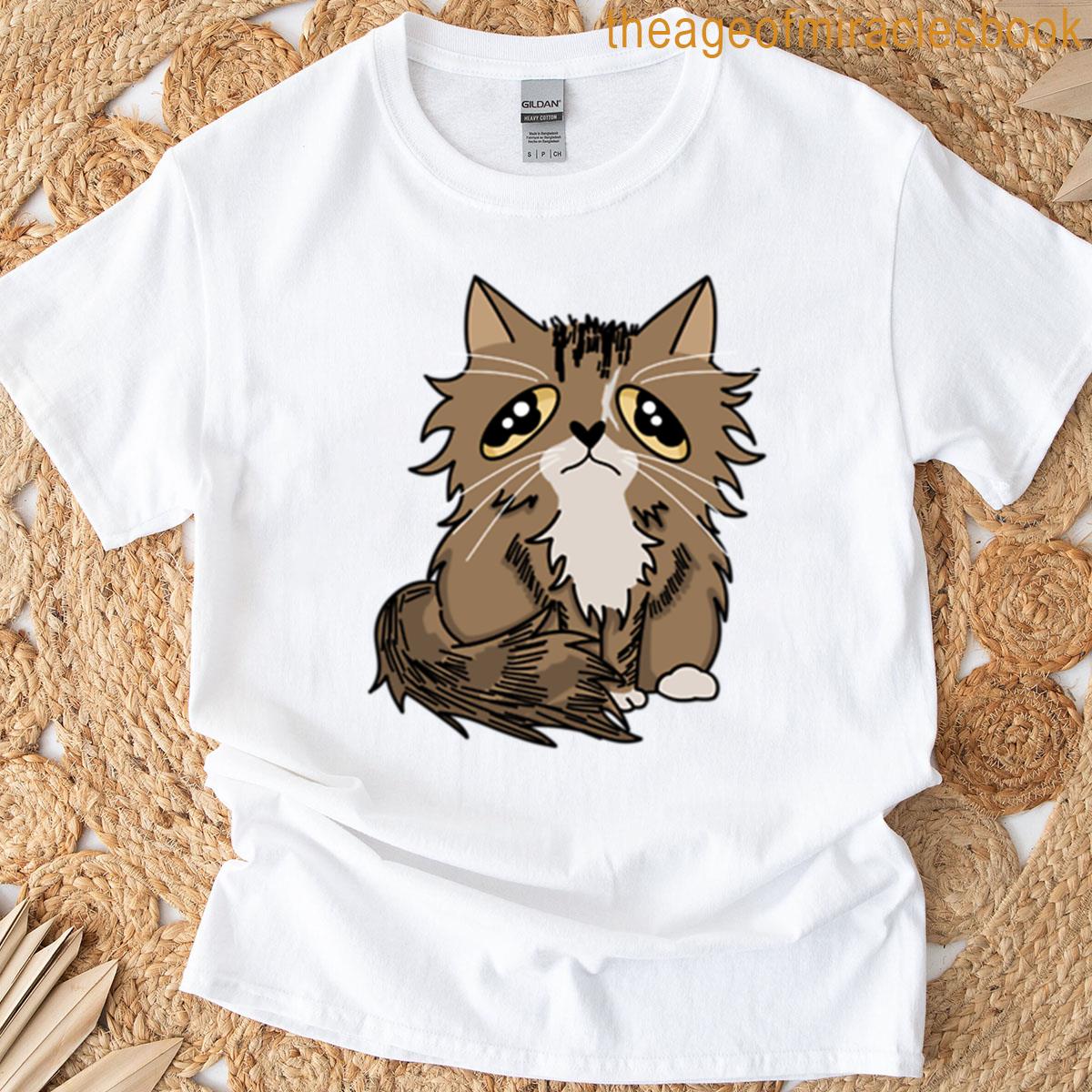 Ugly Crying Tabby Cat Oversized T-shirt