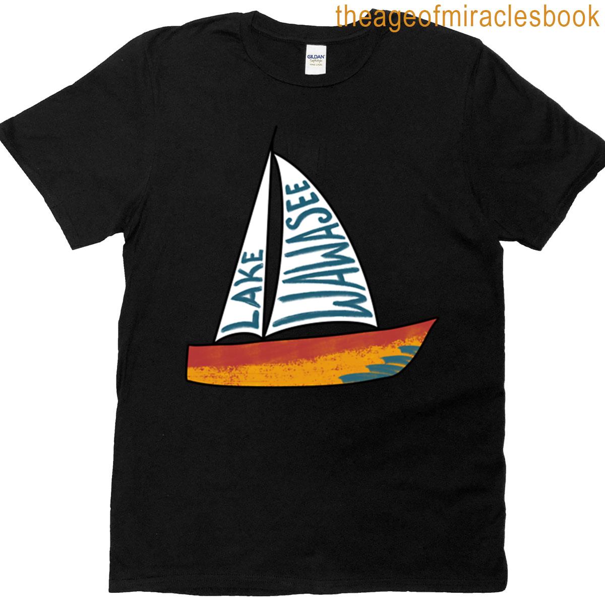 Wawasee Lake Sticker Oversized T-shirt
