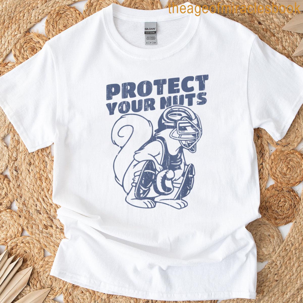 Catcher Mom Protect Your Nuts Funny Baseball T-shirt
