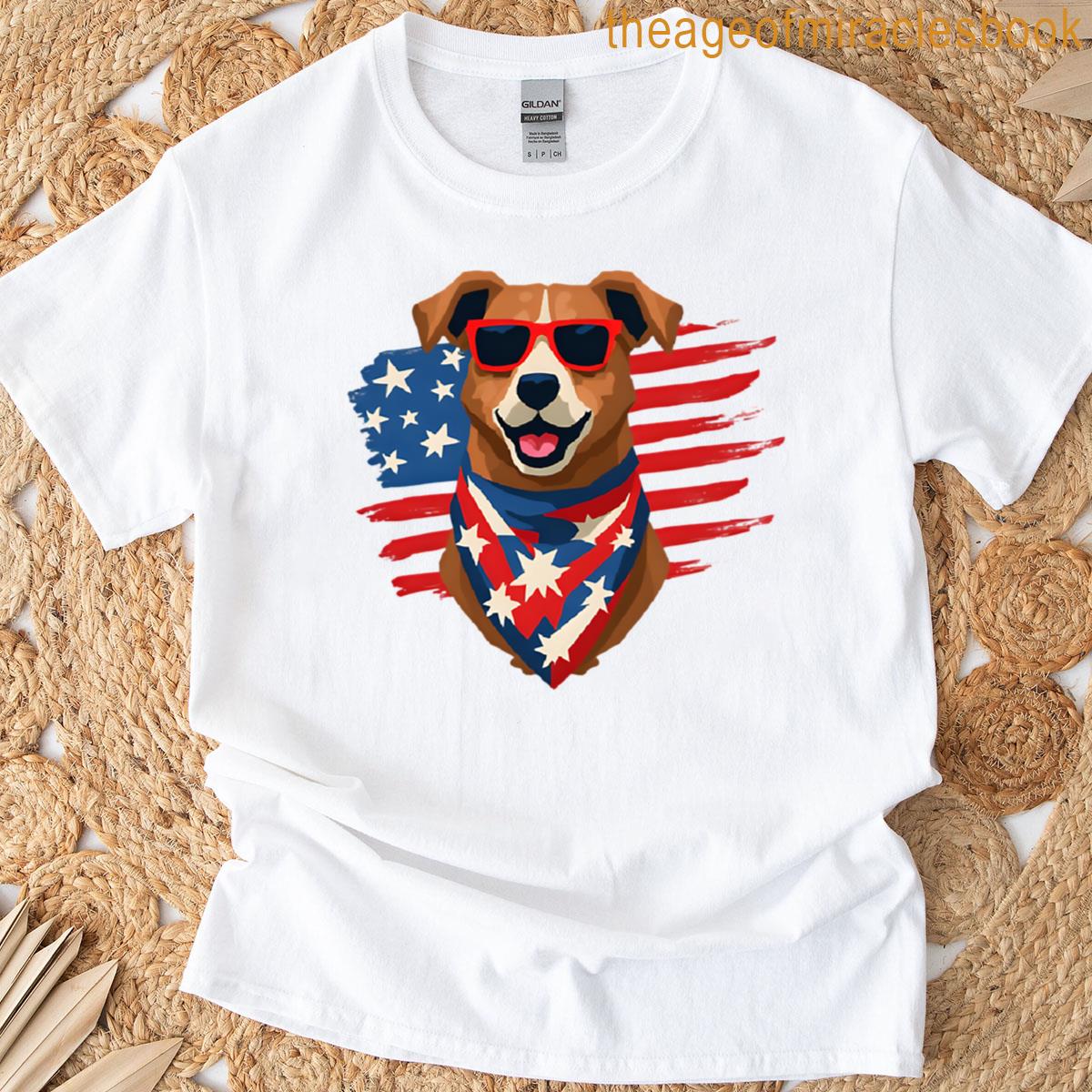 Cool Dog For The Usa T-shirt