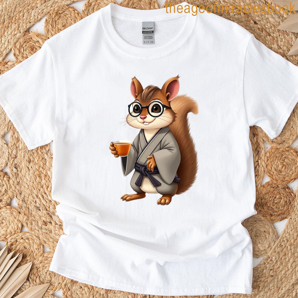 Elder Squirrel Samurai With Tea T-shirt