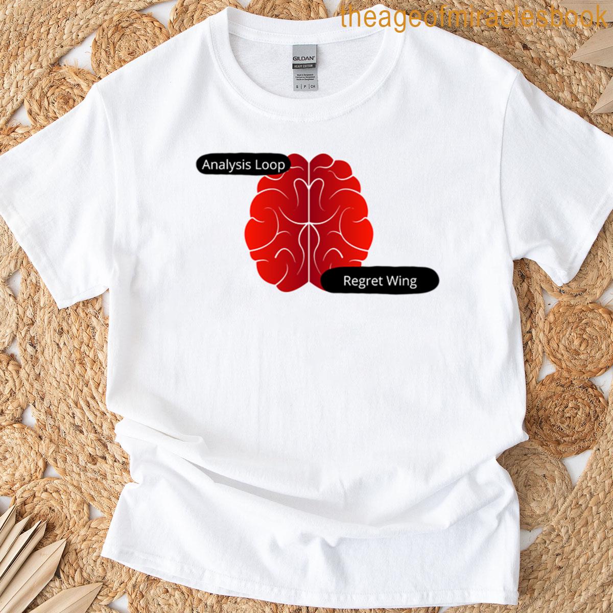 Analytical Brain Map Regret Wing Analysis Loop Concept Art Oversized T-shirt
