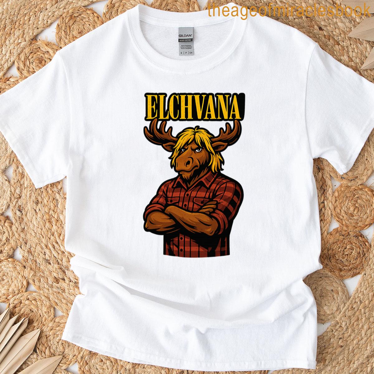 Elkvana Nirvana Moose Parody Grunge T-shirt