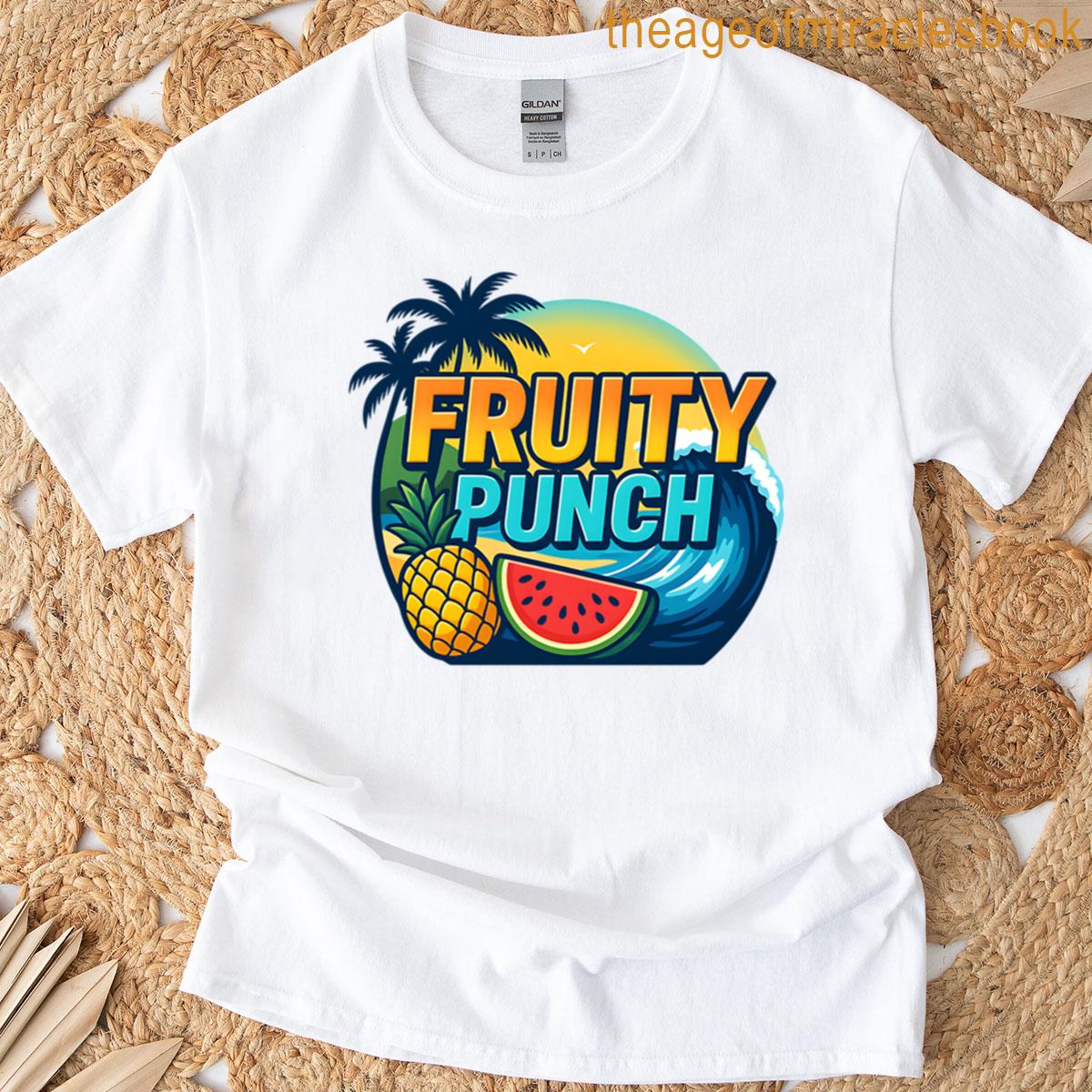 Fruity Punch Tropical Summer Vibes Graphic Oversized T-shirt
