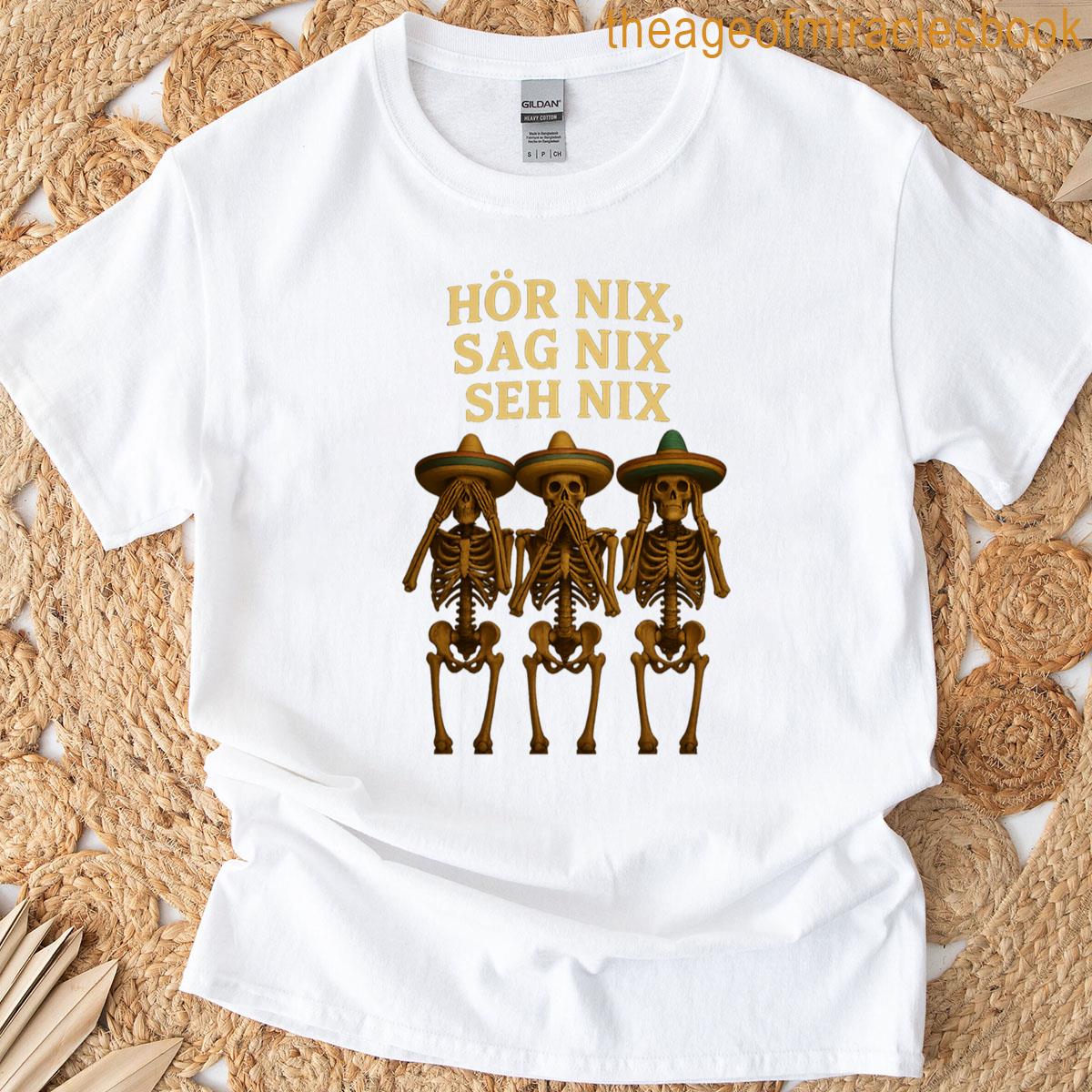 Hear Nothing Say Nothing See Nothing Skeleton Edition Oversized T-shirt