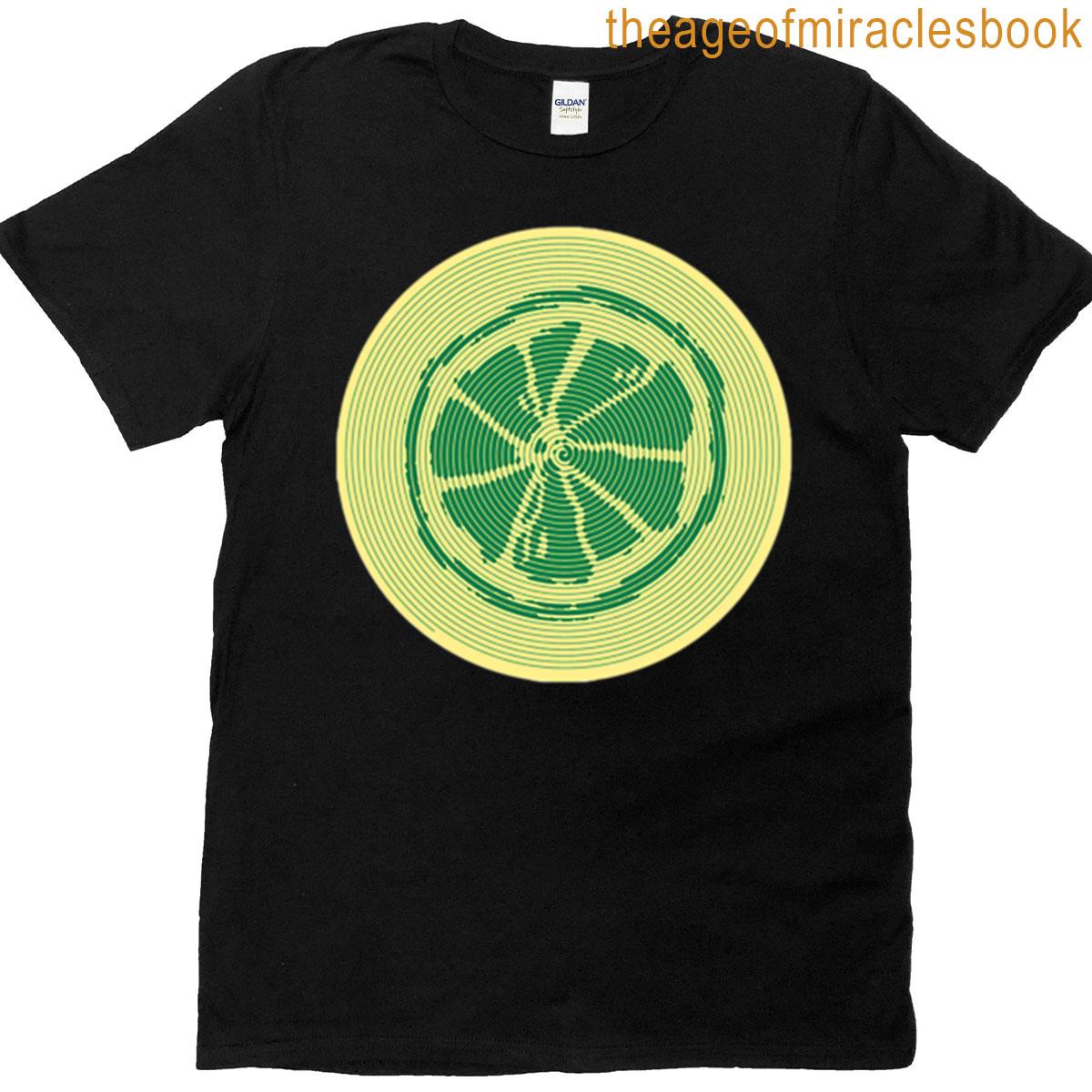 Lemon-lime Refreshing Spiral Design T-shirt