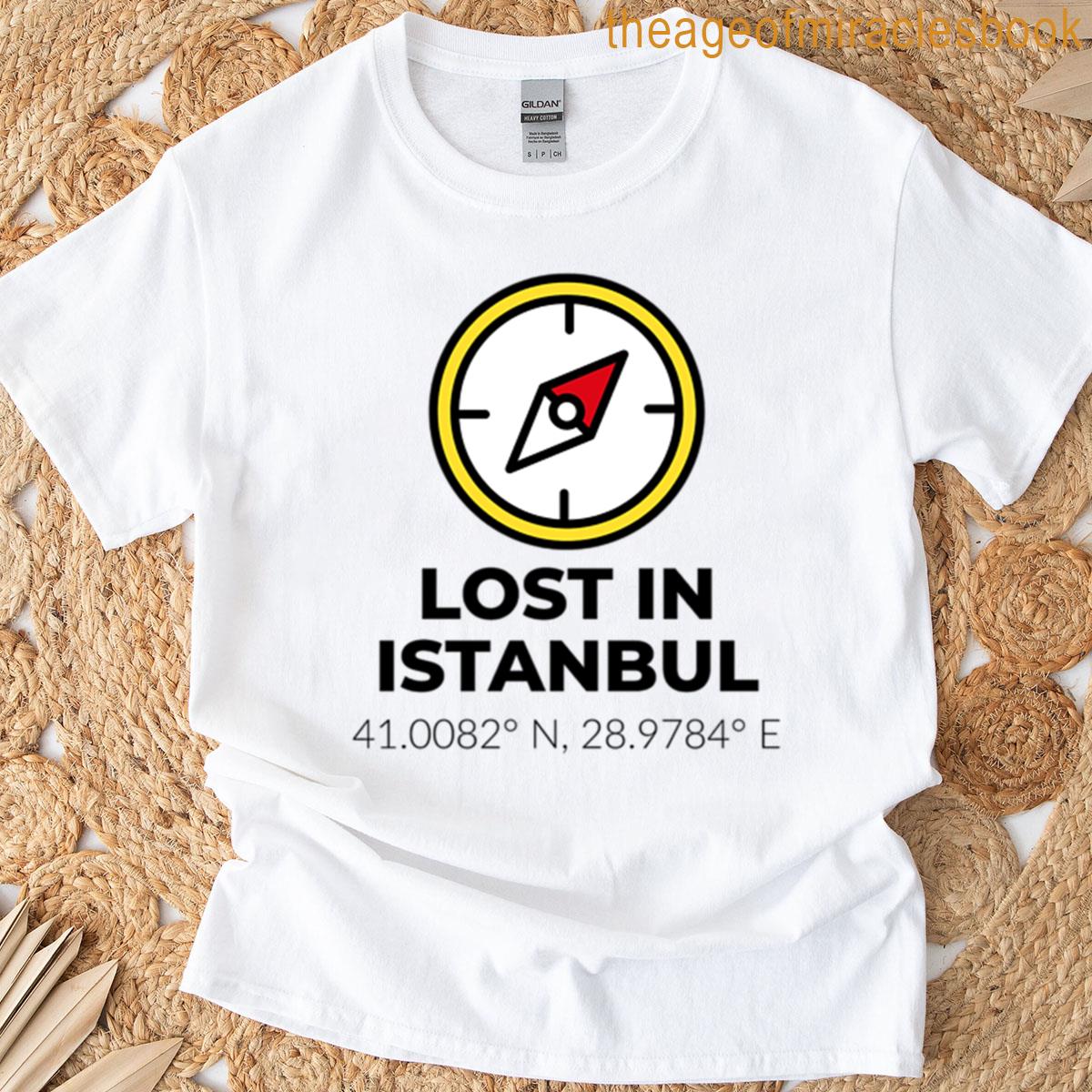 Lost In Istanbul – Minimalist Compass Design T-shirt