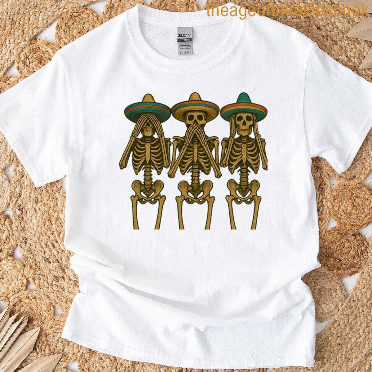 Mariachi Band Skeleton T-shirt