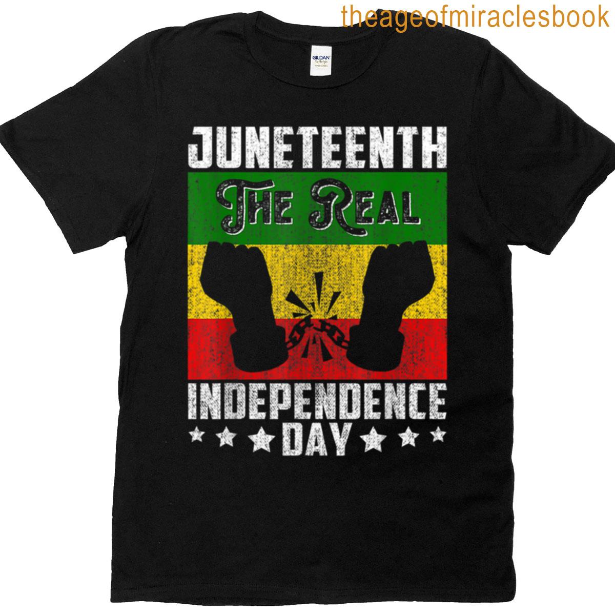 The Real Juneteenth Independence Freedom Day Oversized T-shirt