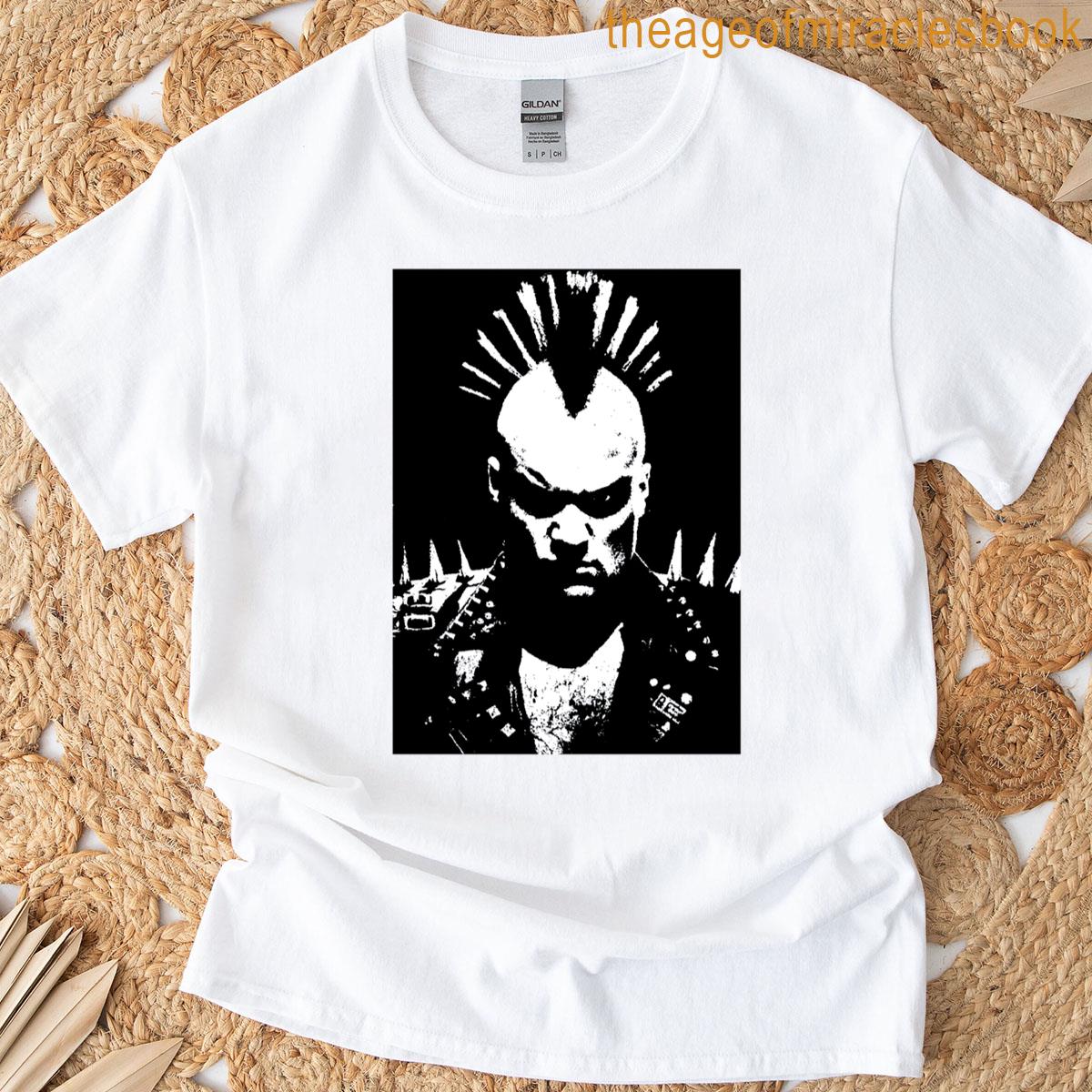 Bold Tattooed Punk Man In Vector Style T-shirt