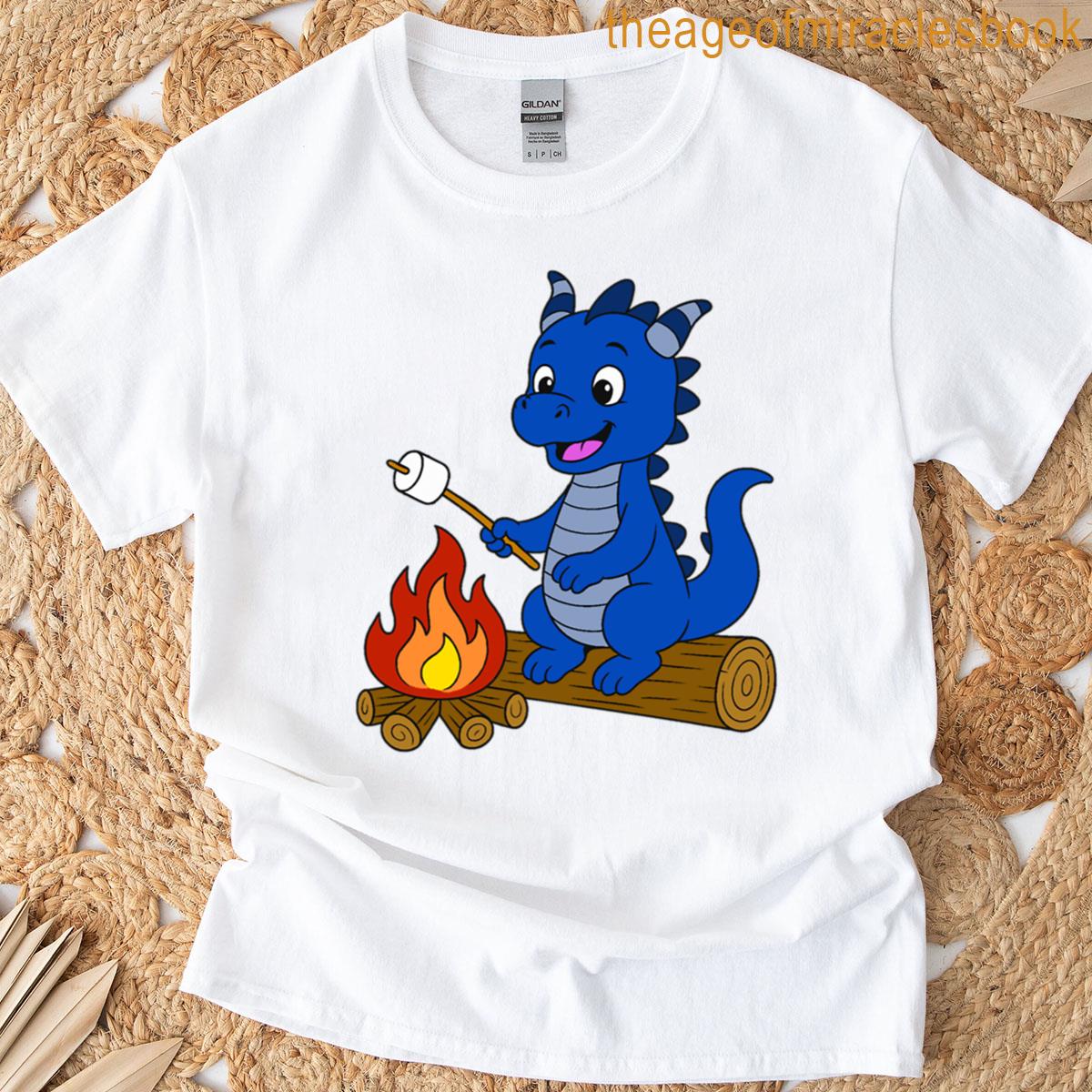 Dragon Toasting Marshmallow – Dark Blue T-shirt