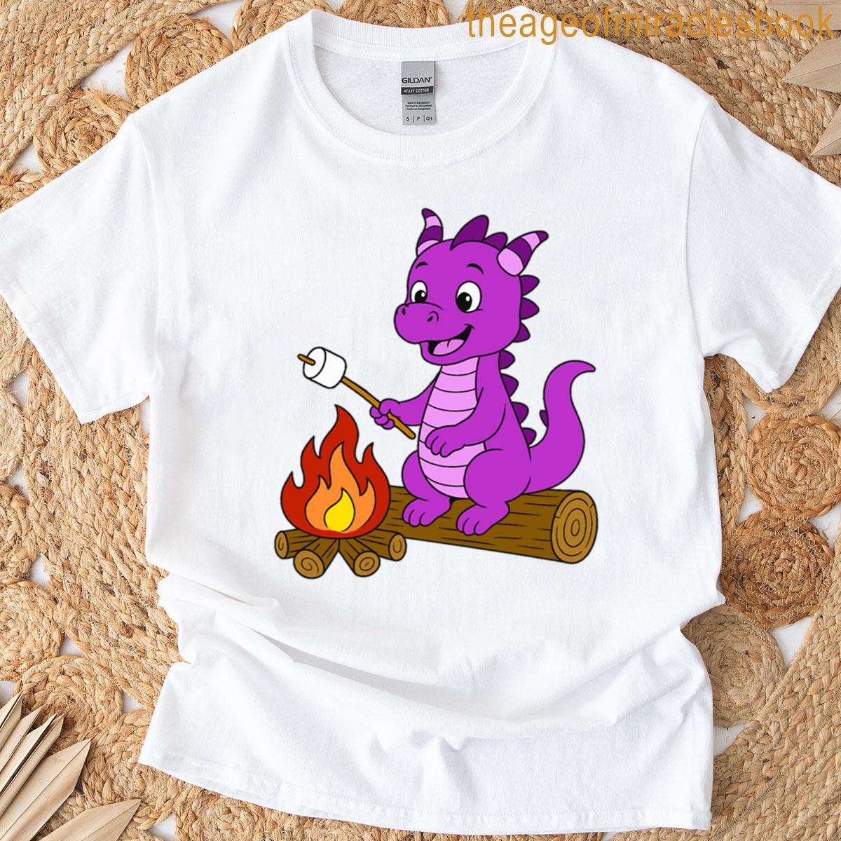 Dragon Toasting Marshmallow – Dark Pink T-shirt