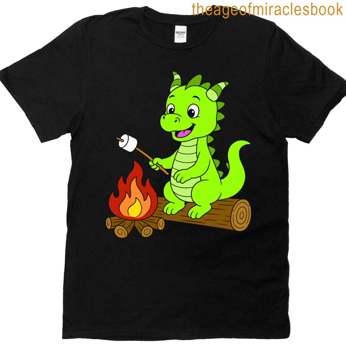 Dragon Toasting Marshmallow – Lime Green T-shirt