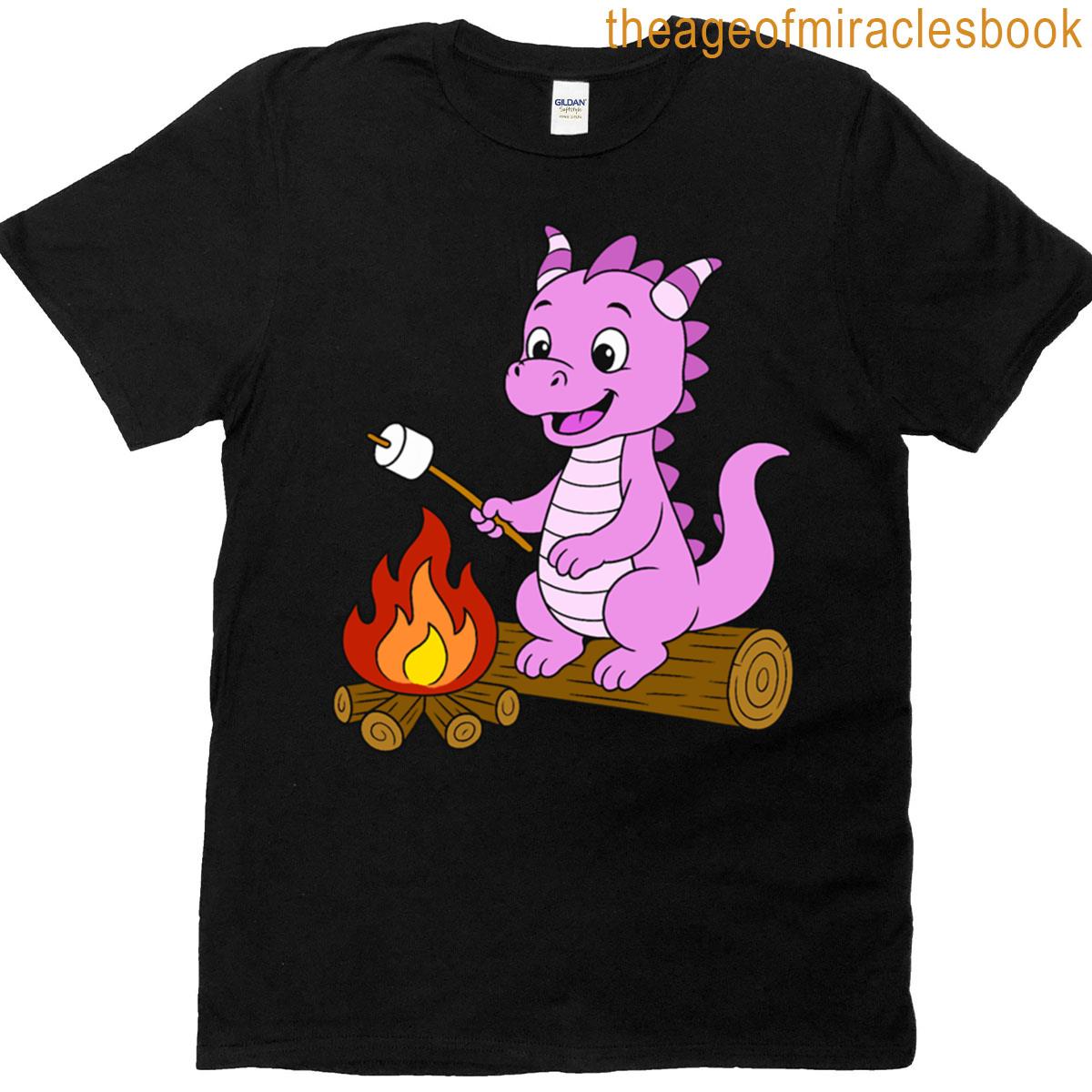 Dragon Toasting Marshmallow – Pink T-shirt