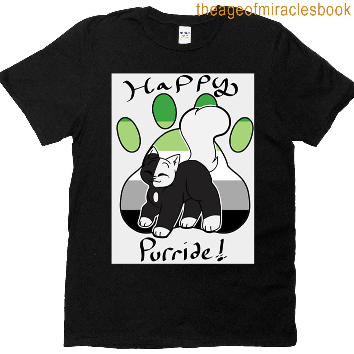 Happy Purride Aromantic Flag T-shirt