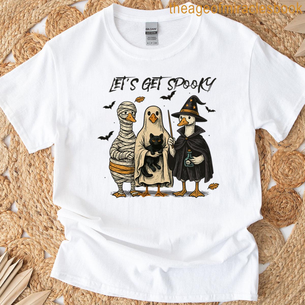 Lets Get Spooky Halloween Geese T-shirt
