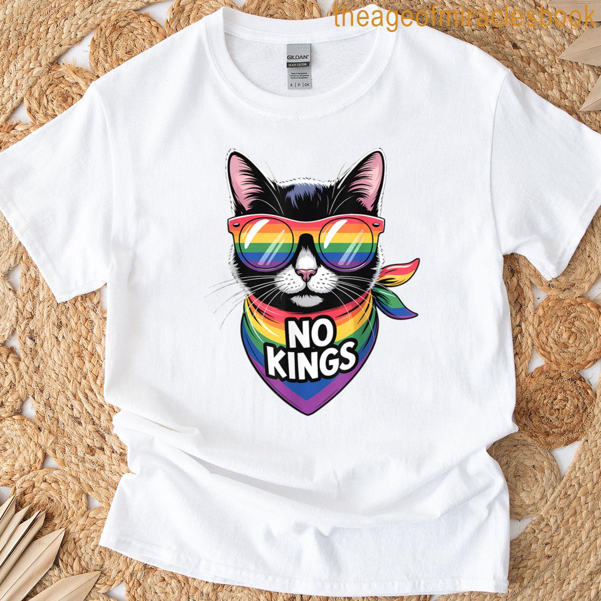 No Kings Pride Cat T-shirt