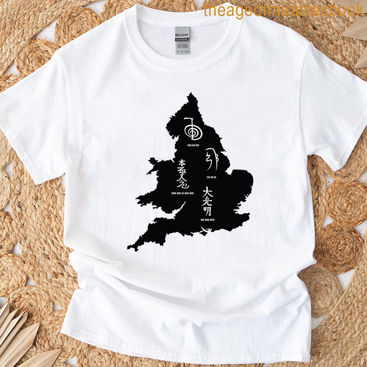 Reiki Map – England T-shirt