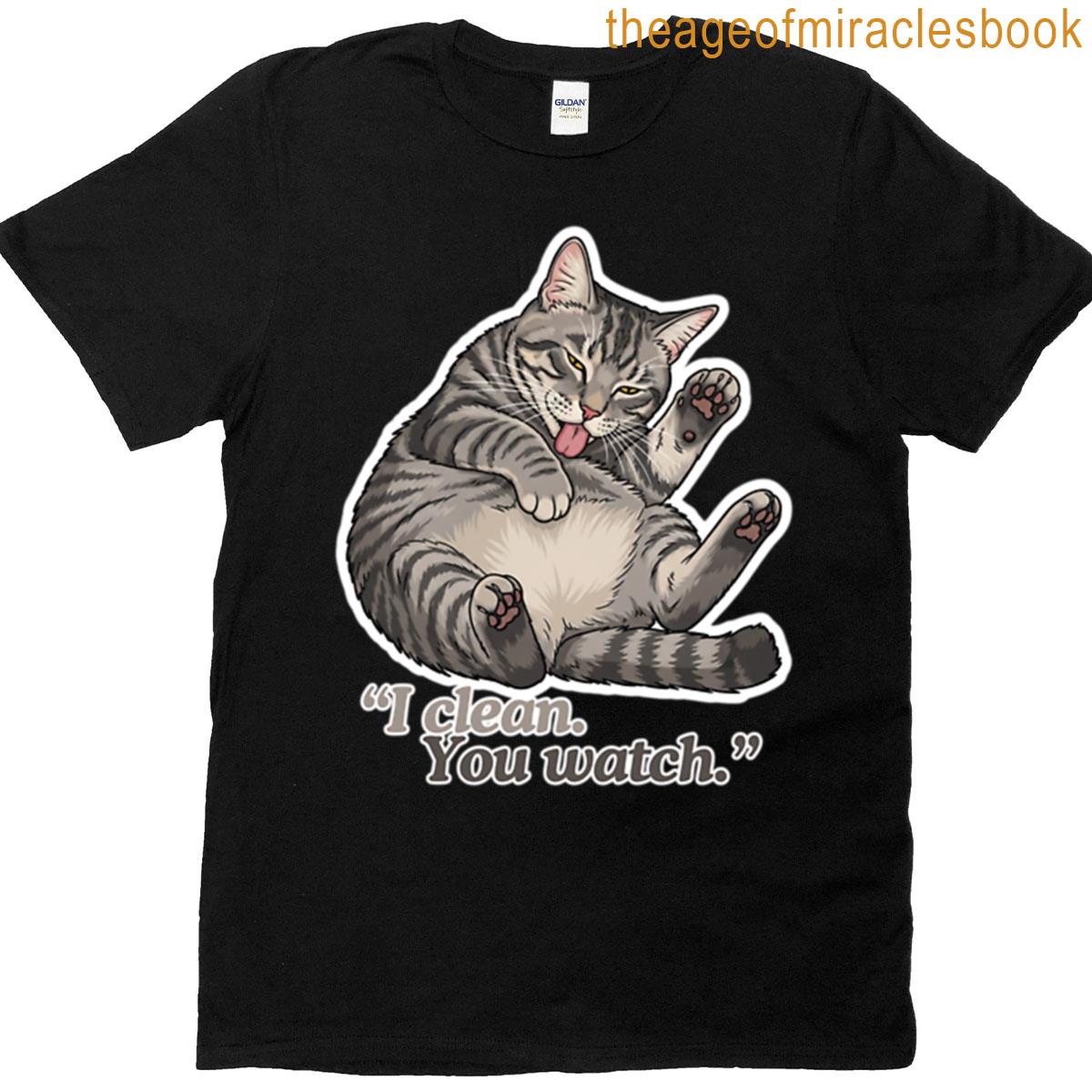 Tabby Cat Belly Lick Zen Edition T-shirt