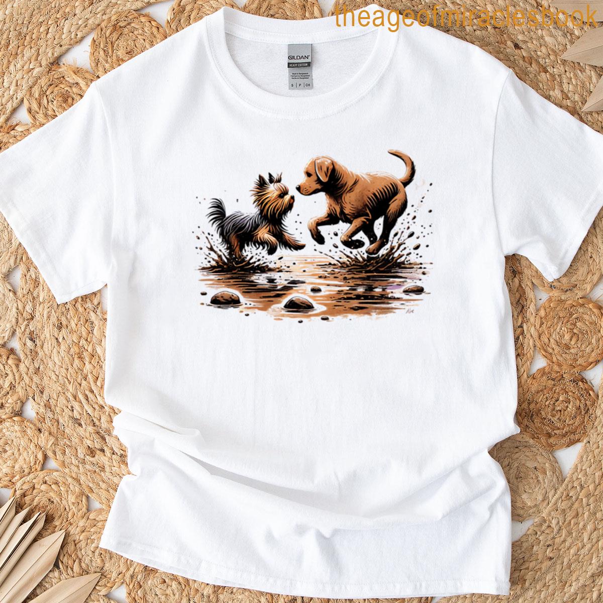 Yorkie Labrador Playtime Bliss T-shirt