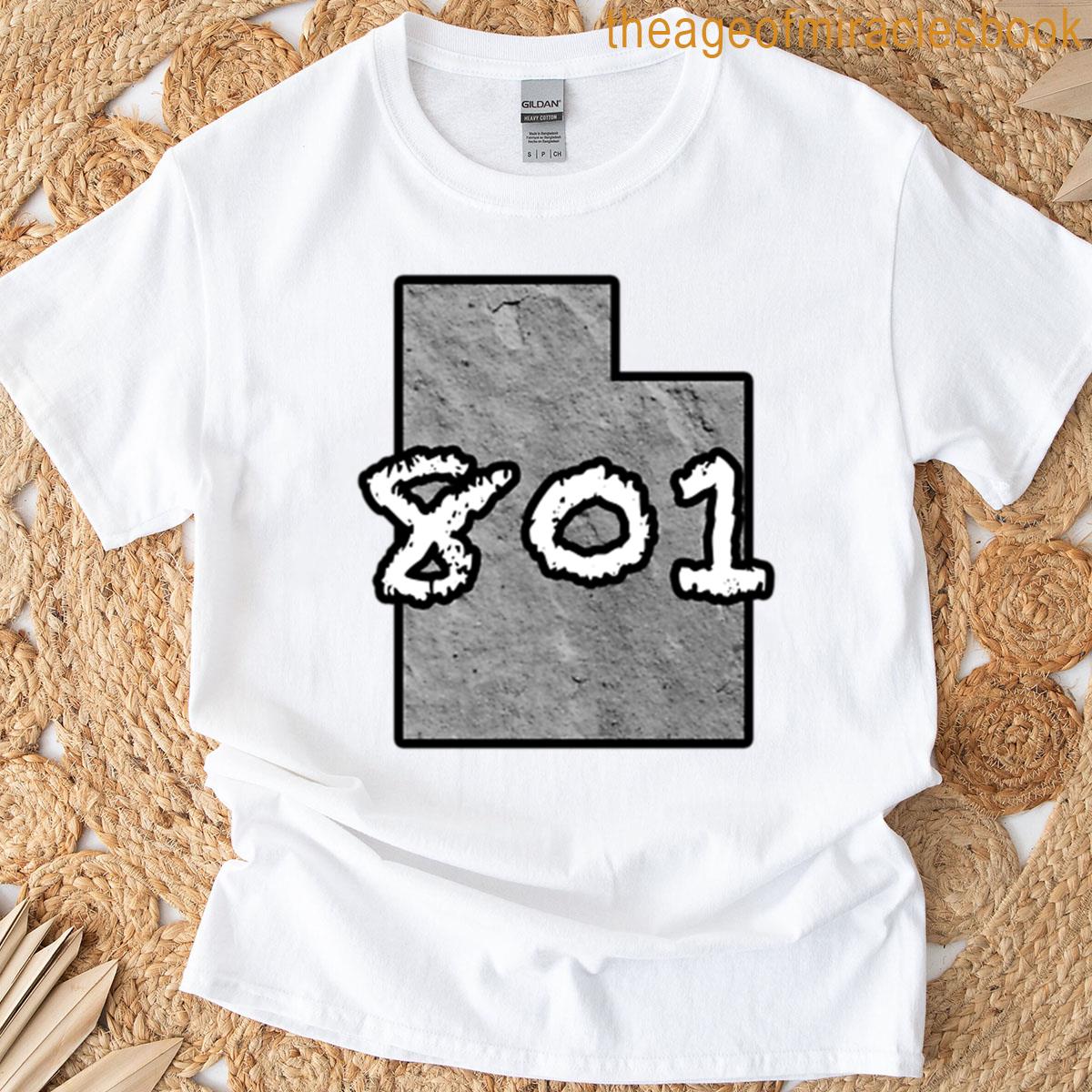 801 Utah Funny Utah Area Code Oversized T-shirt