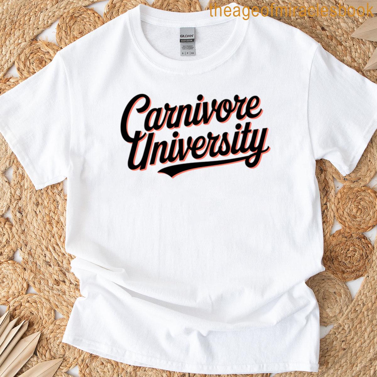 Carnivore University Retro Typography Design T-shirt