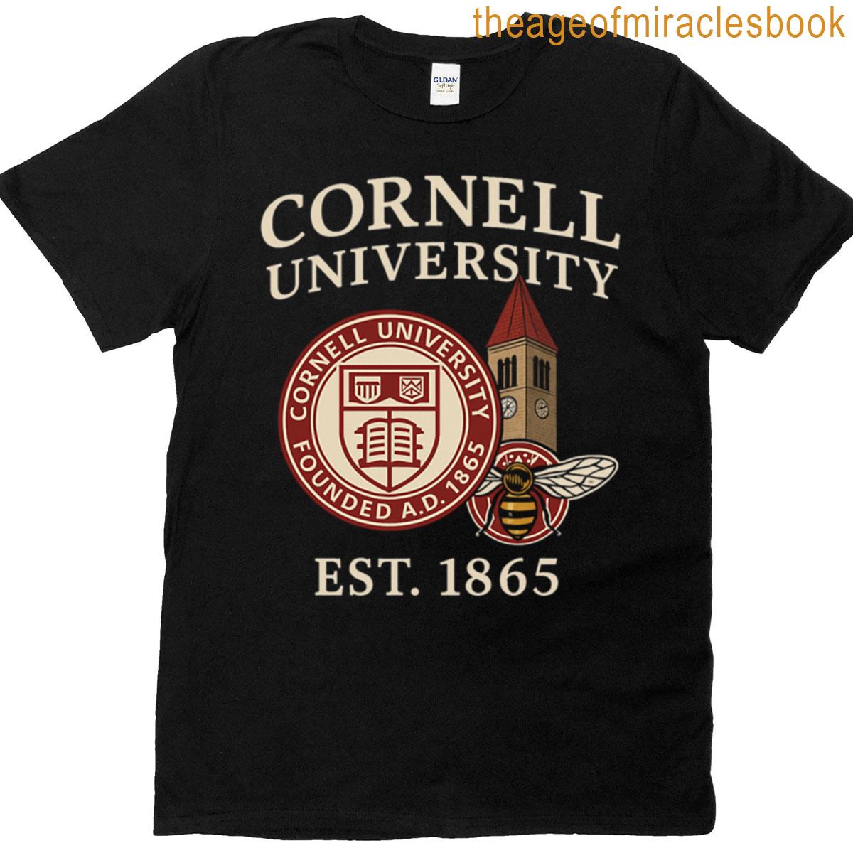 Cornell University Logo With Est 1865 T-shirt
