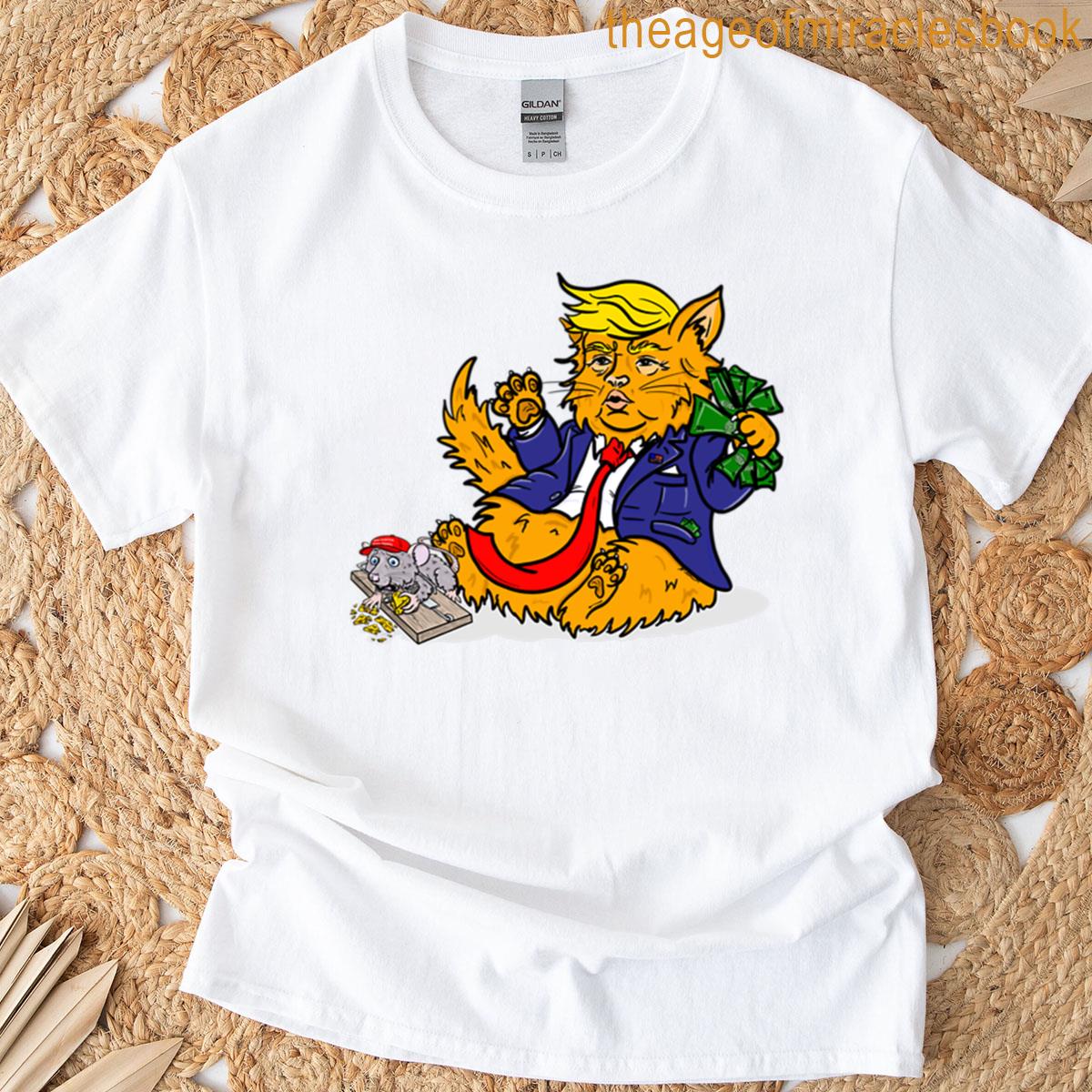 Fat Cat Getting Fatter Eating Us T-shirt