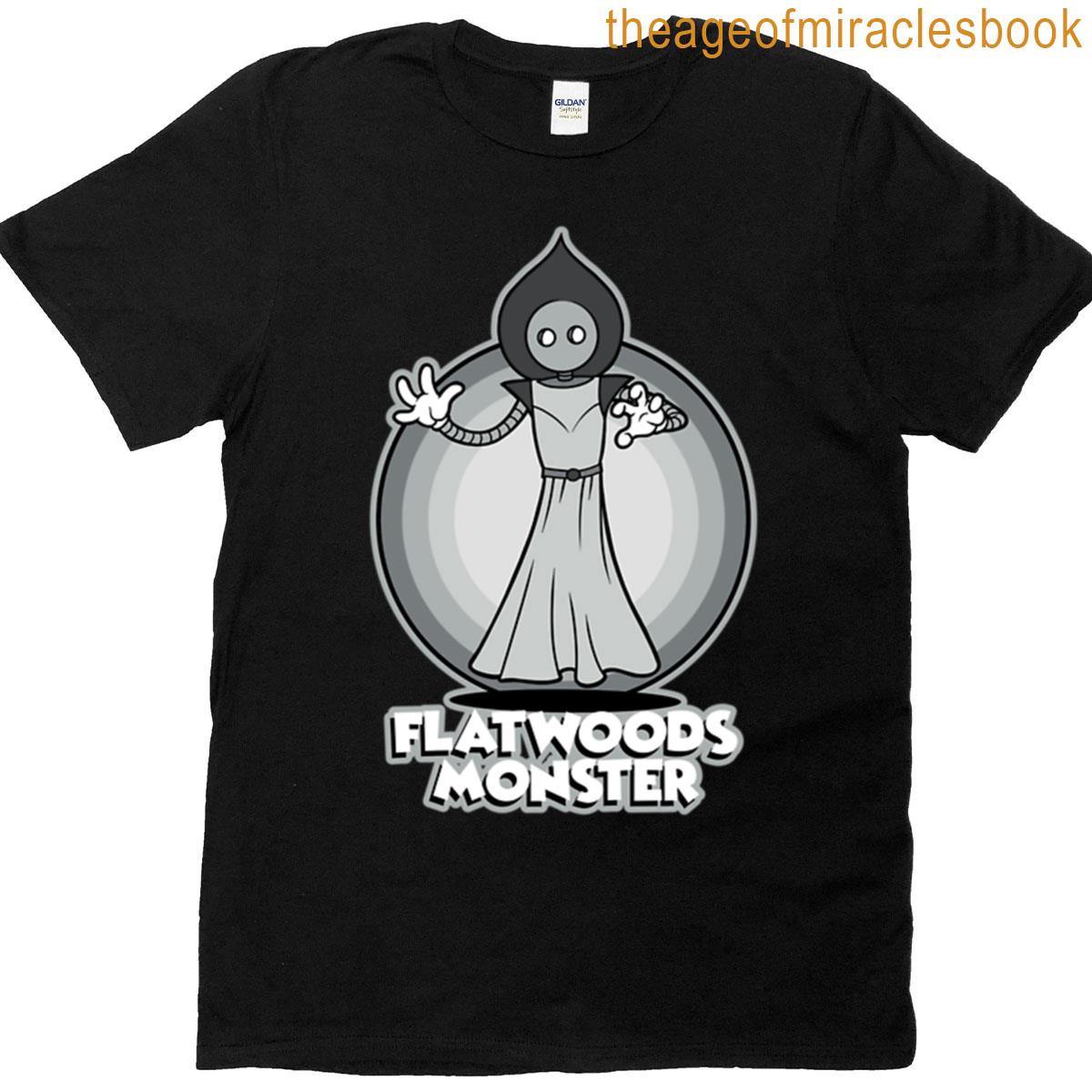 Flatwoods Monster With Text- Silverscreen T-shirt