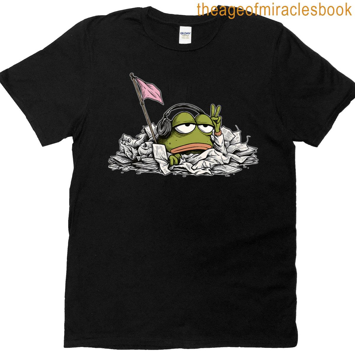 Frog Giving Up In Style Overworked Done Still Cool T-shirt