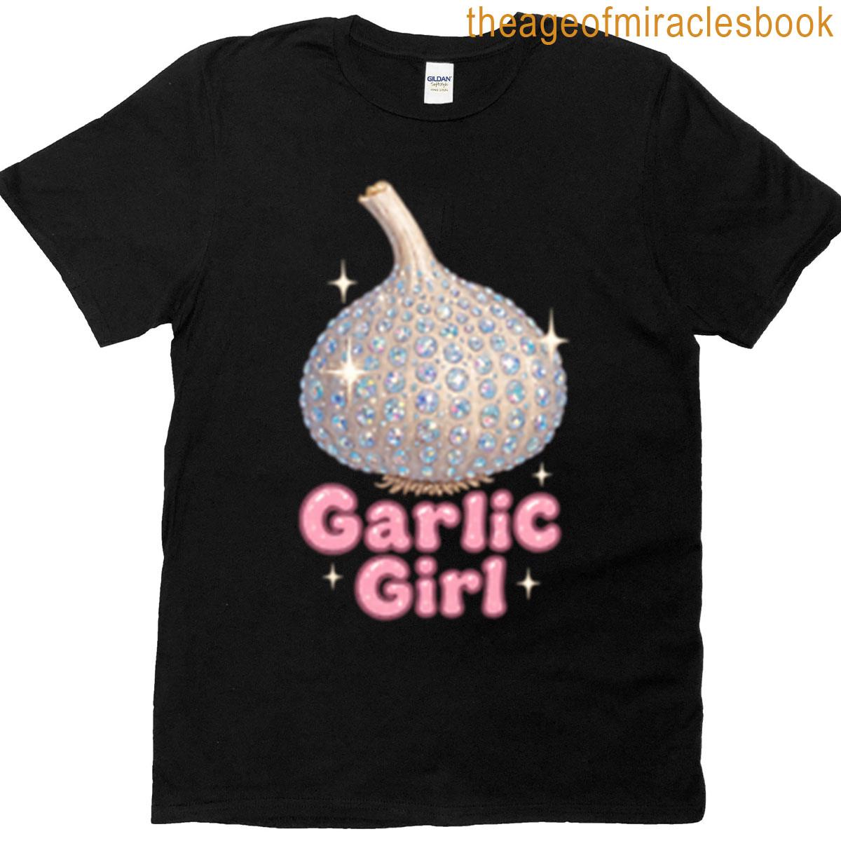 Garlic Girl Bedazzled Garlic Oversized T-shirt