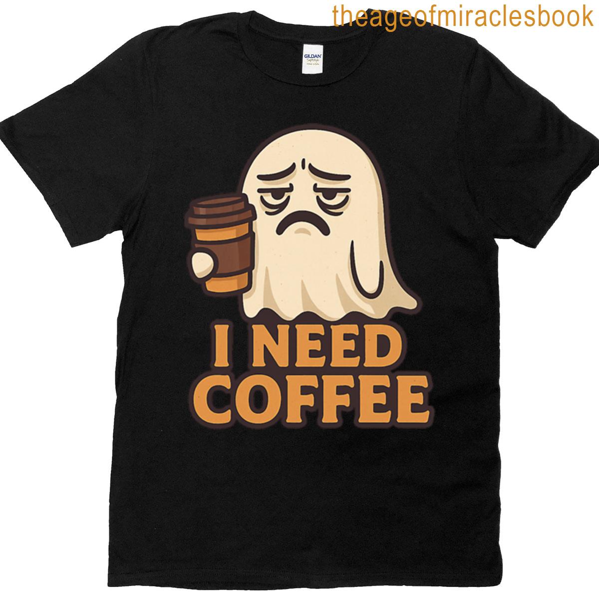 Ghost Needs Coffee T-shirt