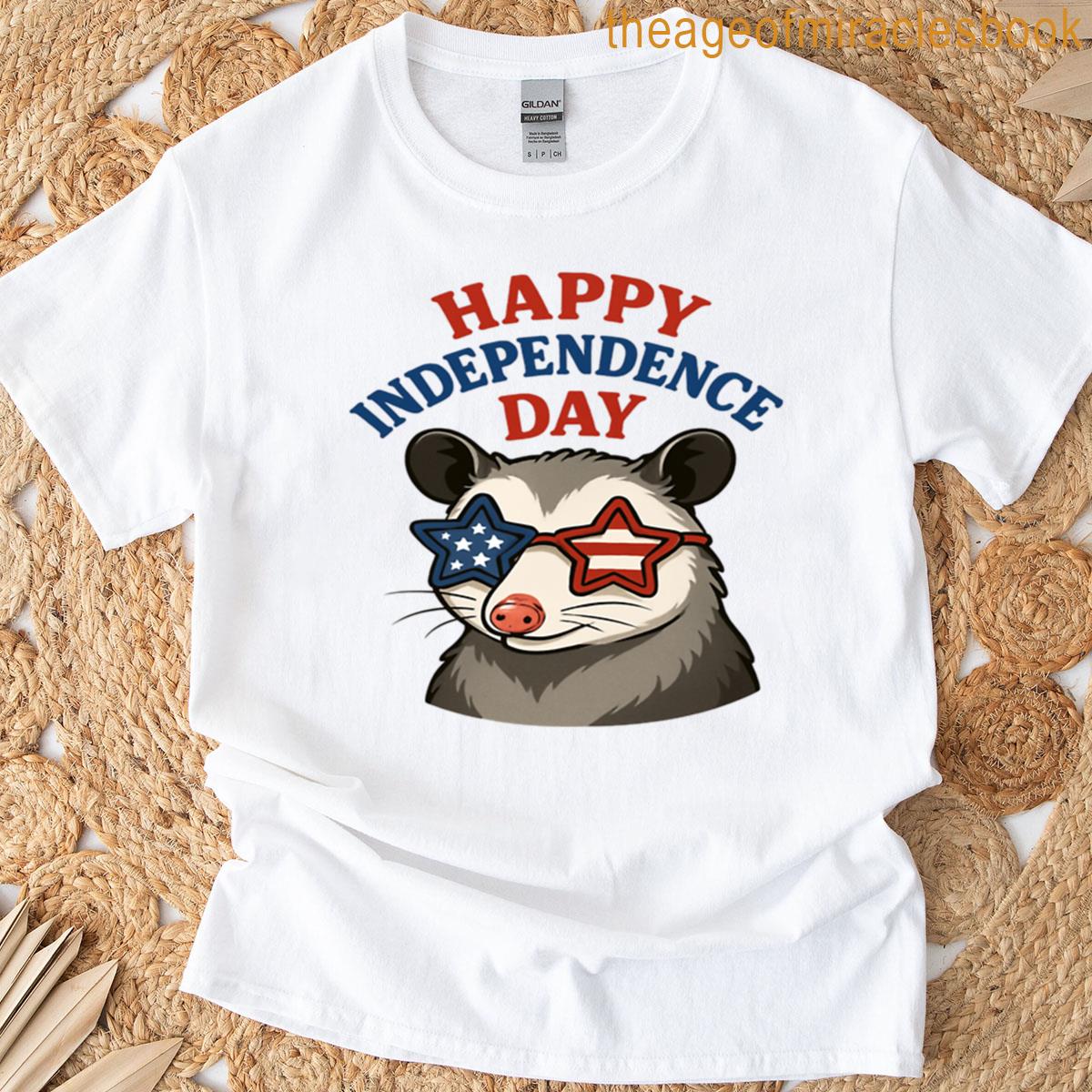 Happy Independence Day Opossum T-shirt