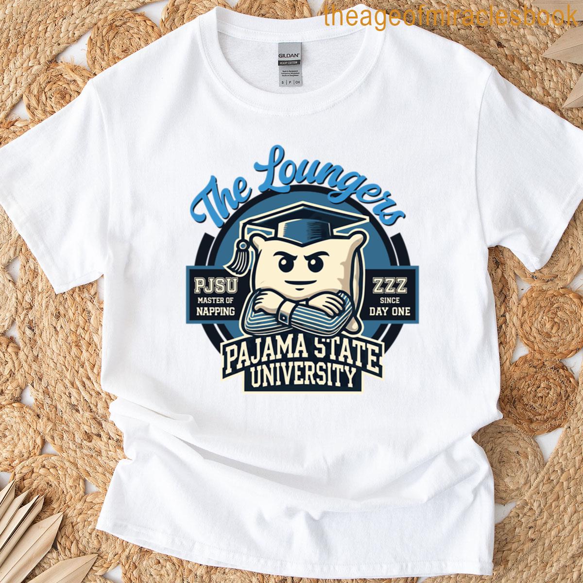 Humorous Pajama State University Mascot T-shirt