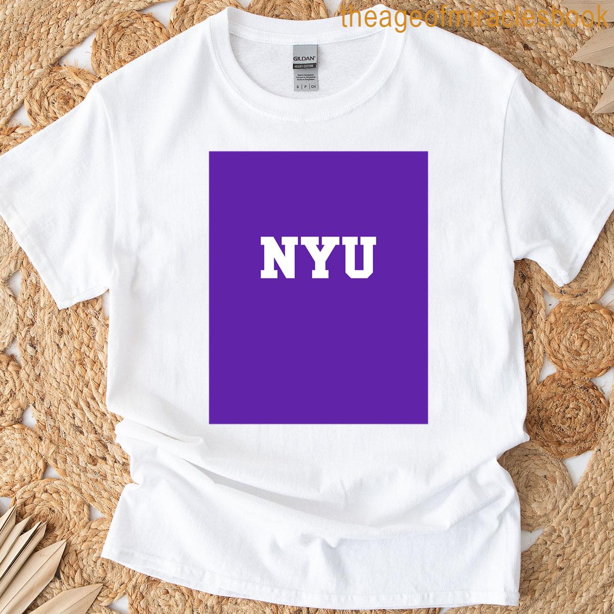 Nyu Bold Collegiate Lettering Graphic T-shirt