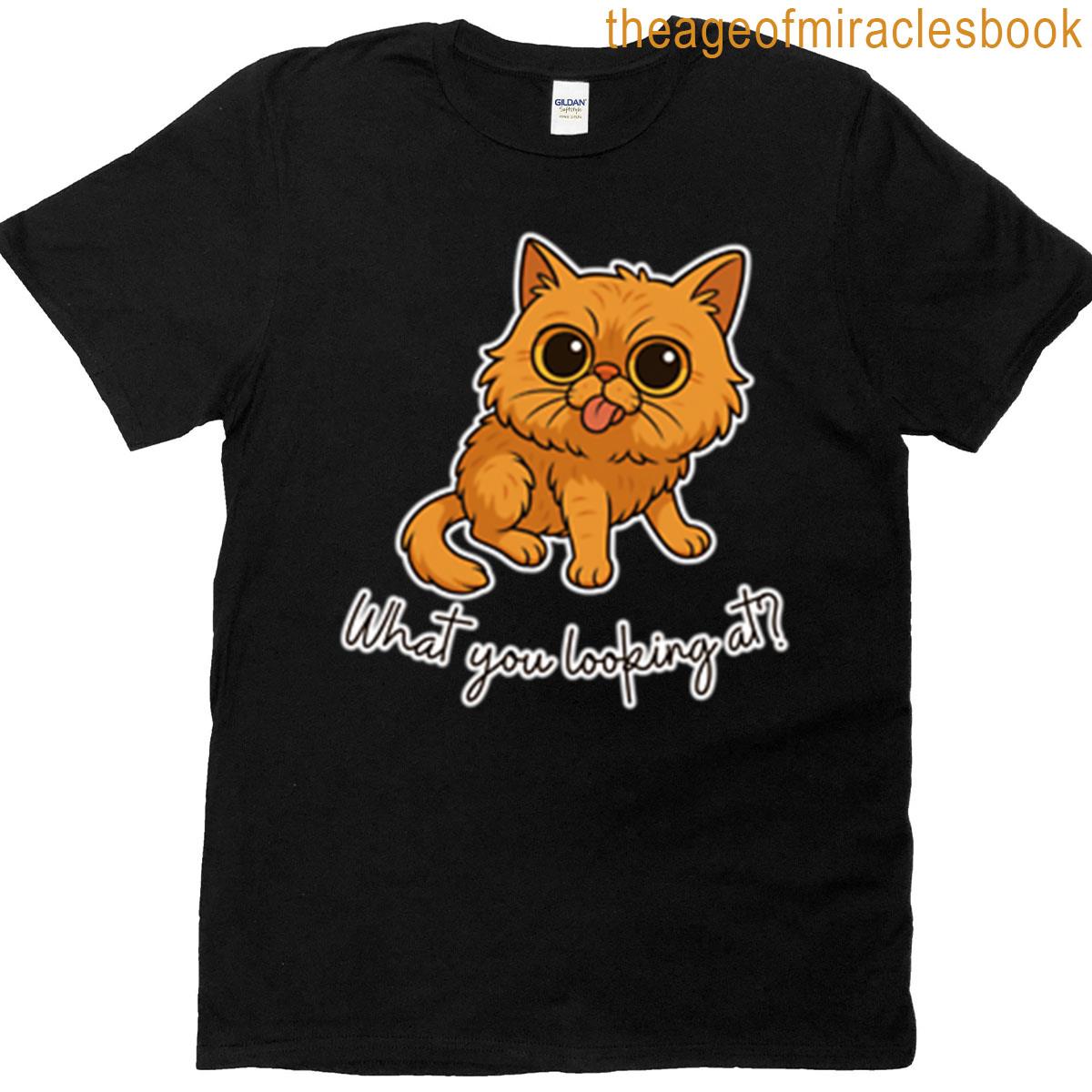 Orange Cat Sticking Its Tongue Out T-shirt