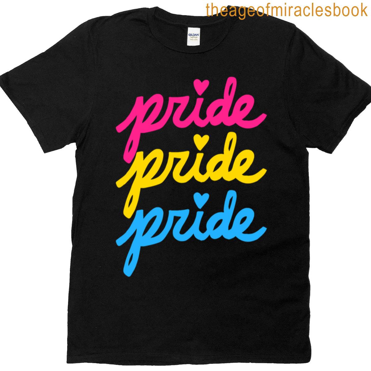 Pan Pride Cursive Handwriting Shorter Vers T-shirt