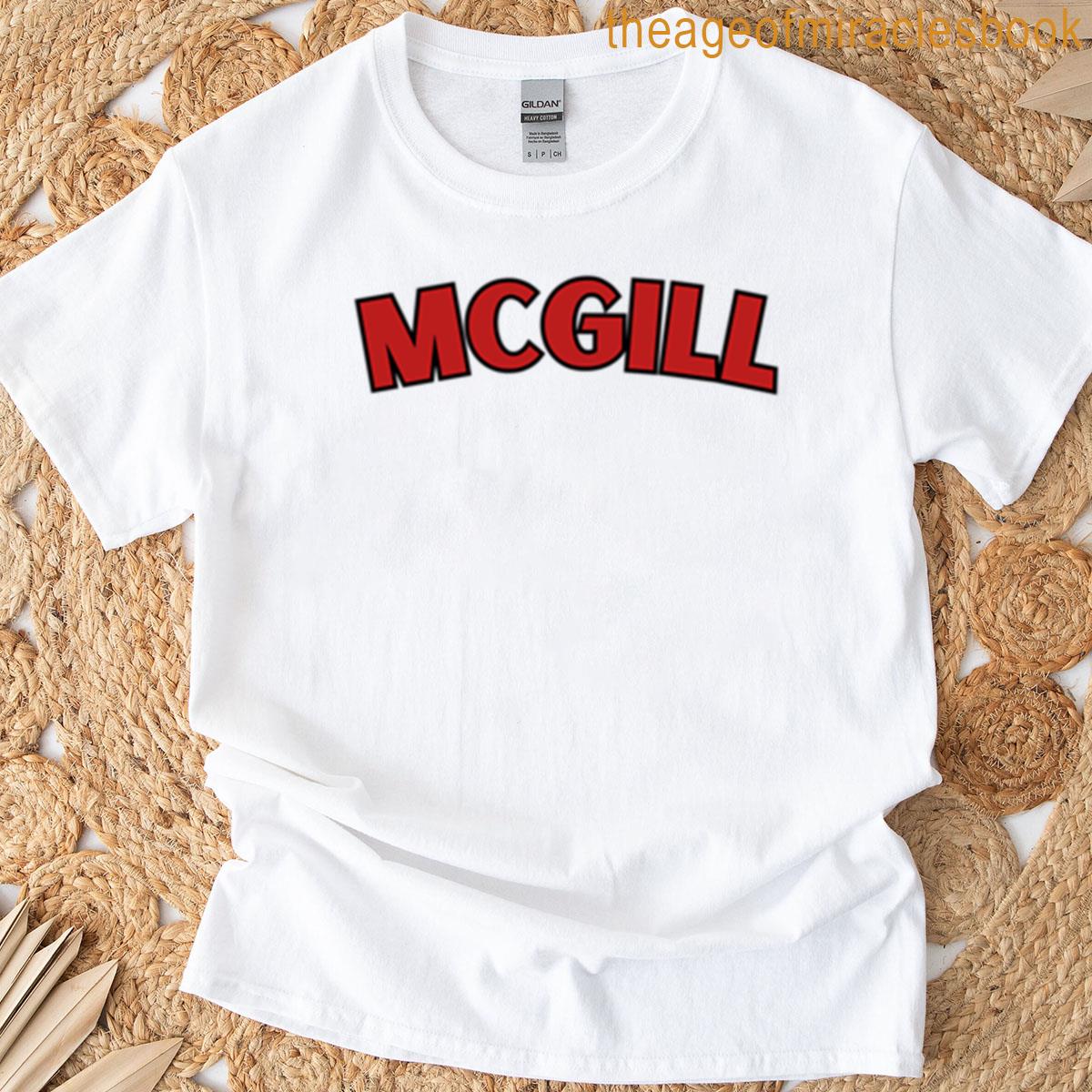 Red And Black Arched Varsity Mcgill Retro T-shirt