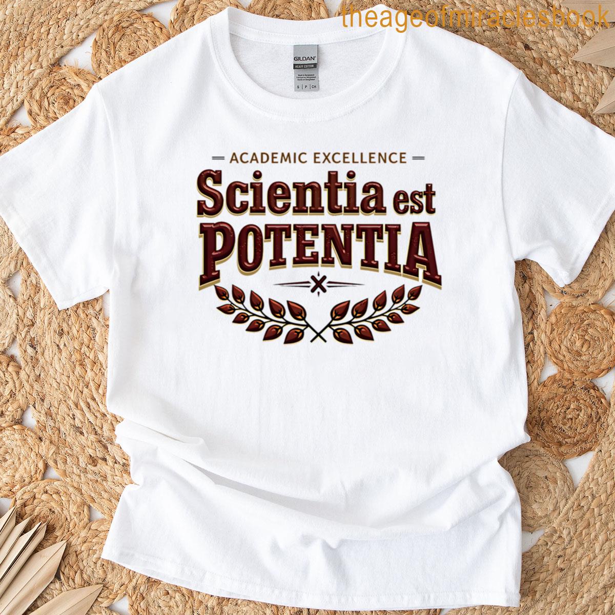 Scientia Est Potentia Knowledge Is Power Oversized T-shirt