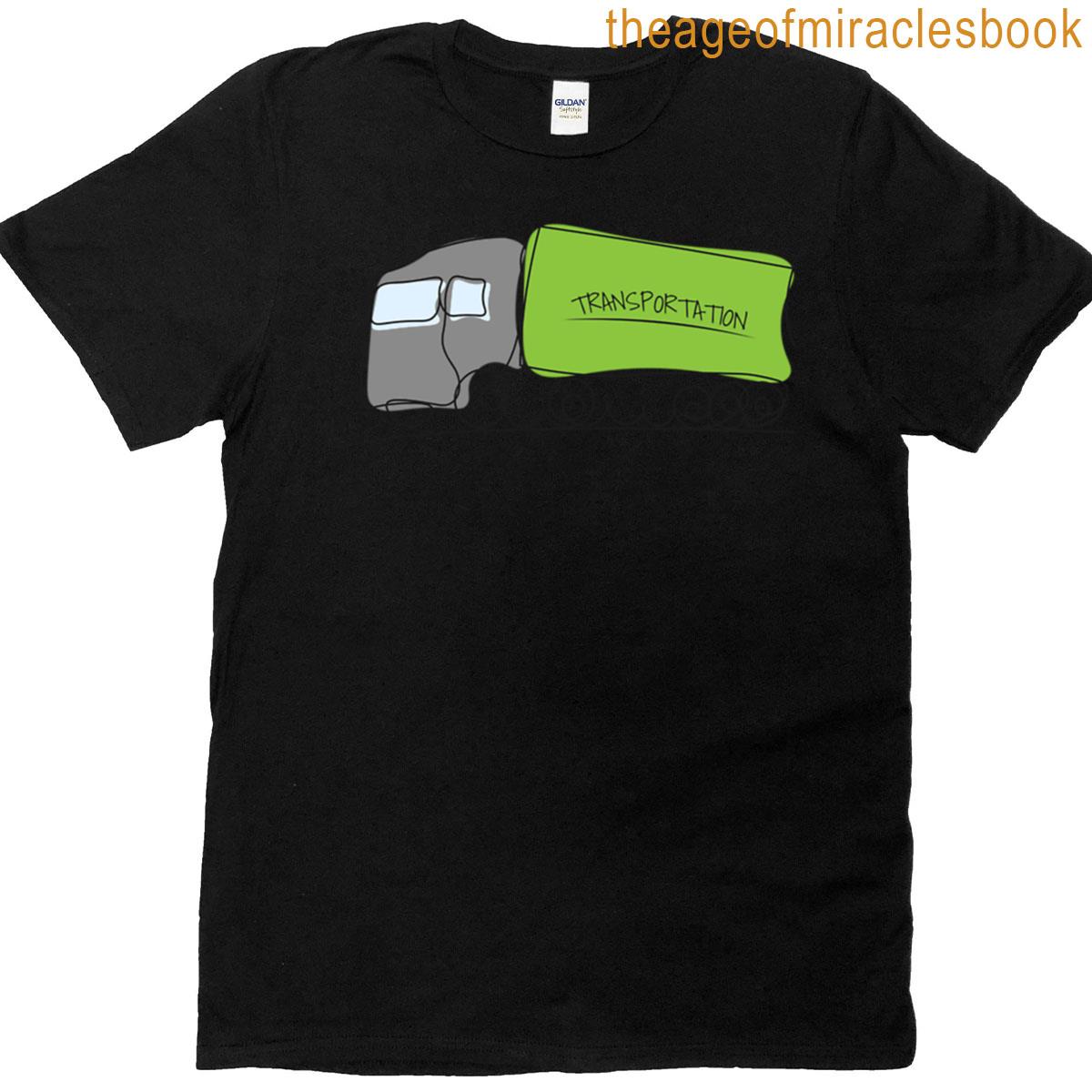 Stylized Truck In One Line T-shirt