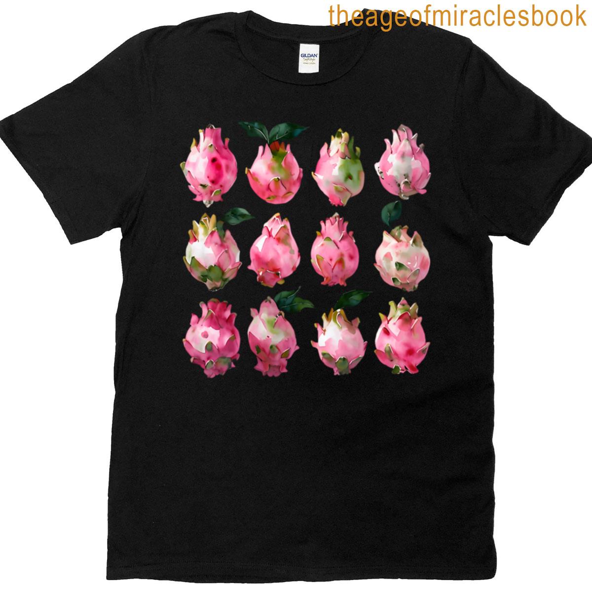 Tropical Pitaya Watercolor Art T-shirt