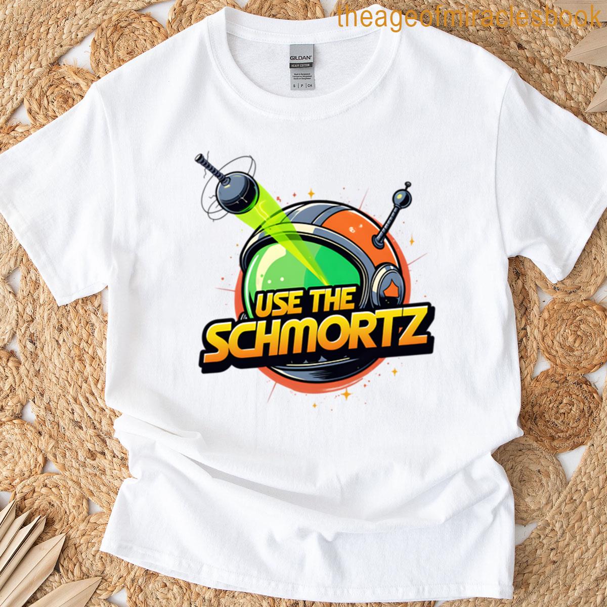 Use The Schmortz Retro Sci-fi Parody Design T-shirt