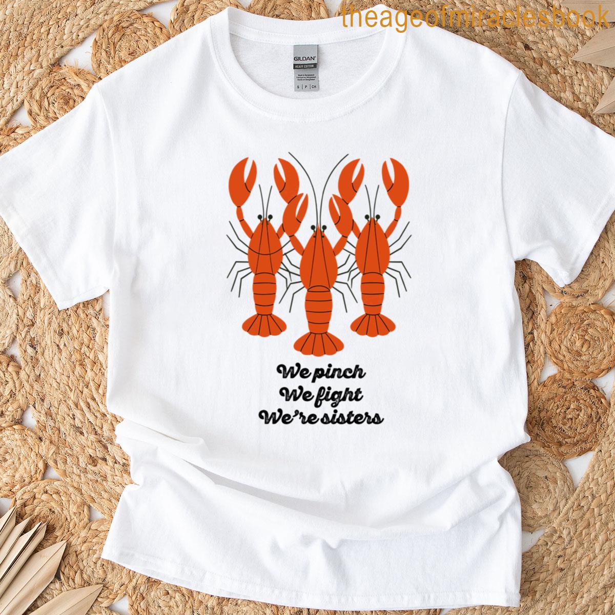We Pinch We Fight Were Sisters T-shirt