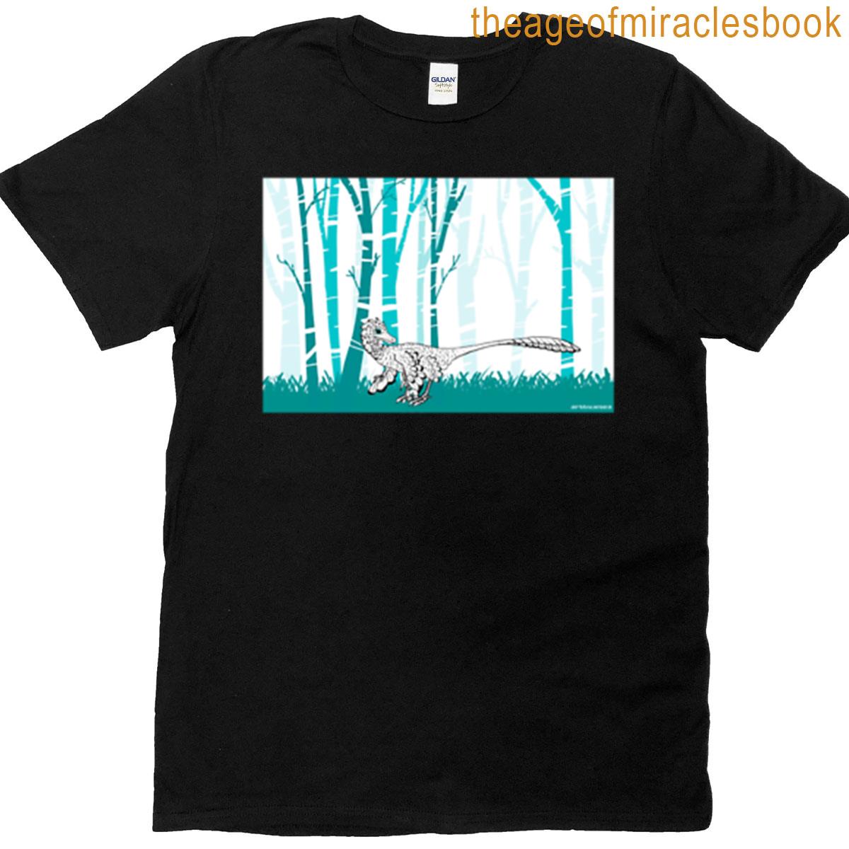 White Raptor In Birch Forest T-shirt