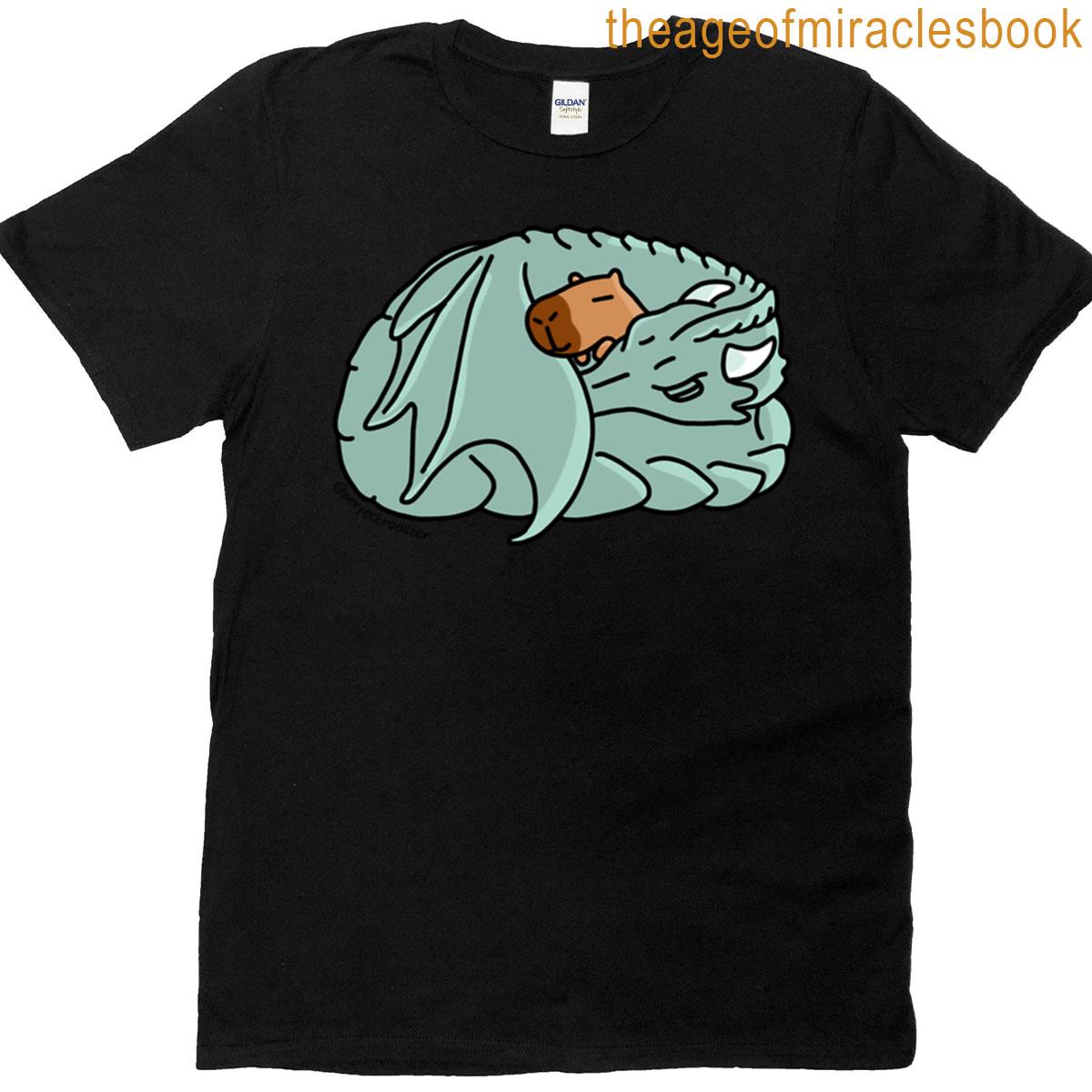 Capybara Chilling With A Dragon T-shirt