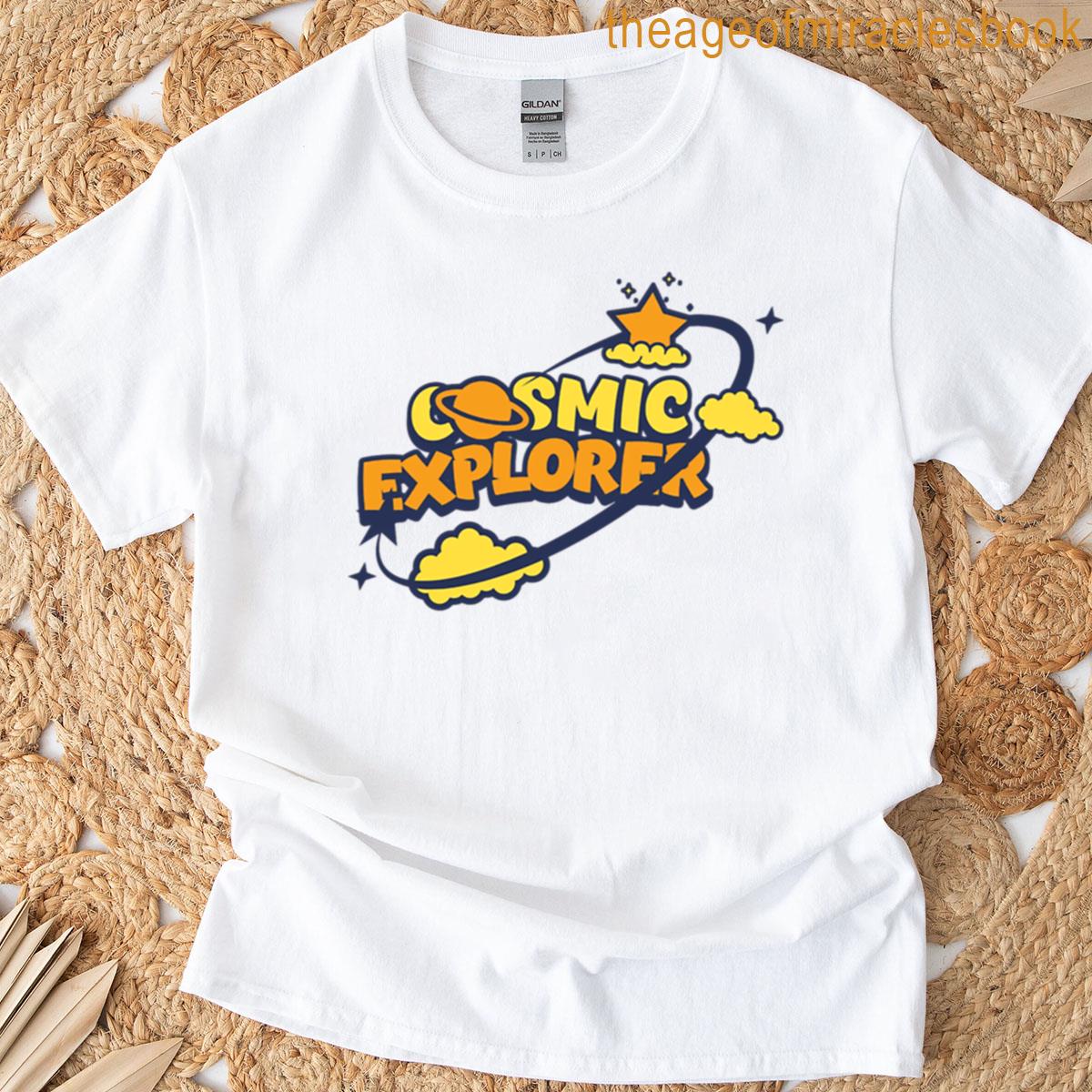 Cosmic Explorer Cute Space Cartoon Art T-shirt