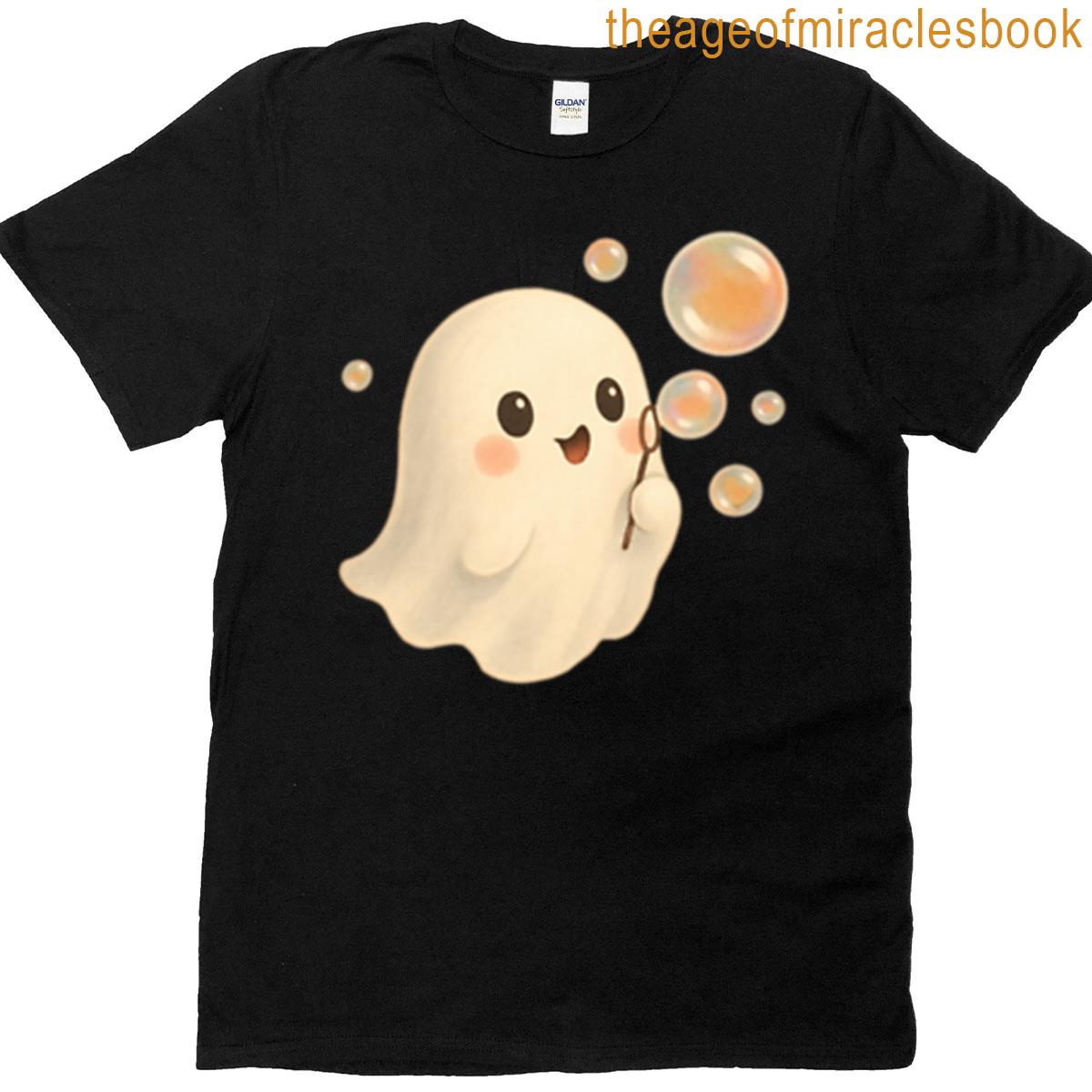 Cute Ghost Blowing Bubbles T-shirt
