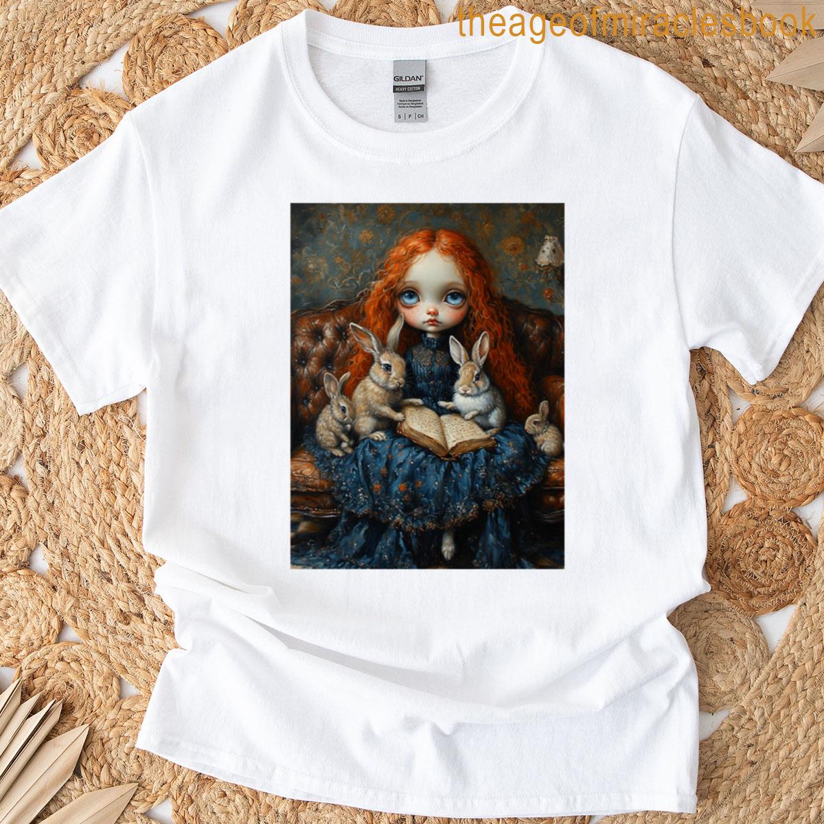 Reading A Book With Rabbits T-shirt