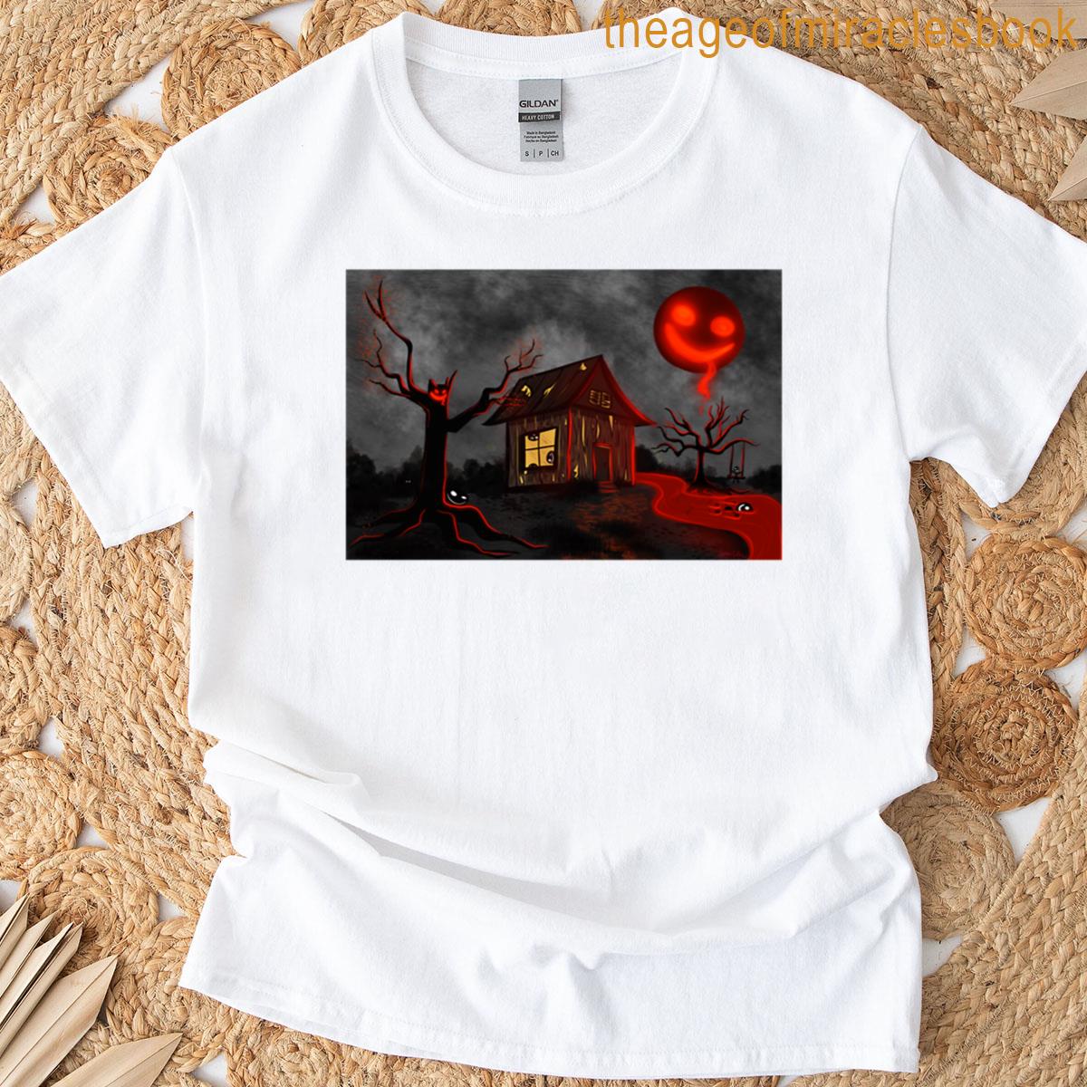 Spooky Blood Red Moon T-shirt