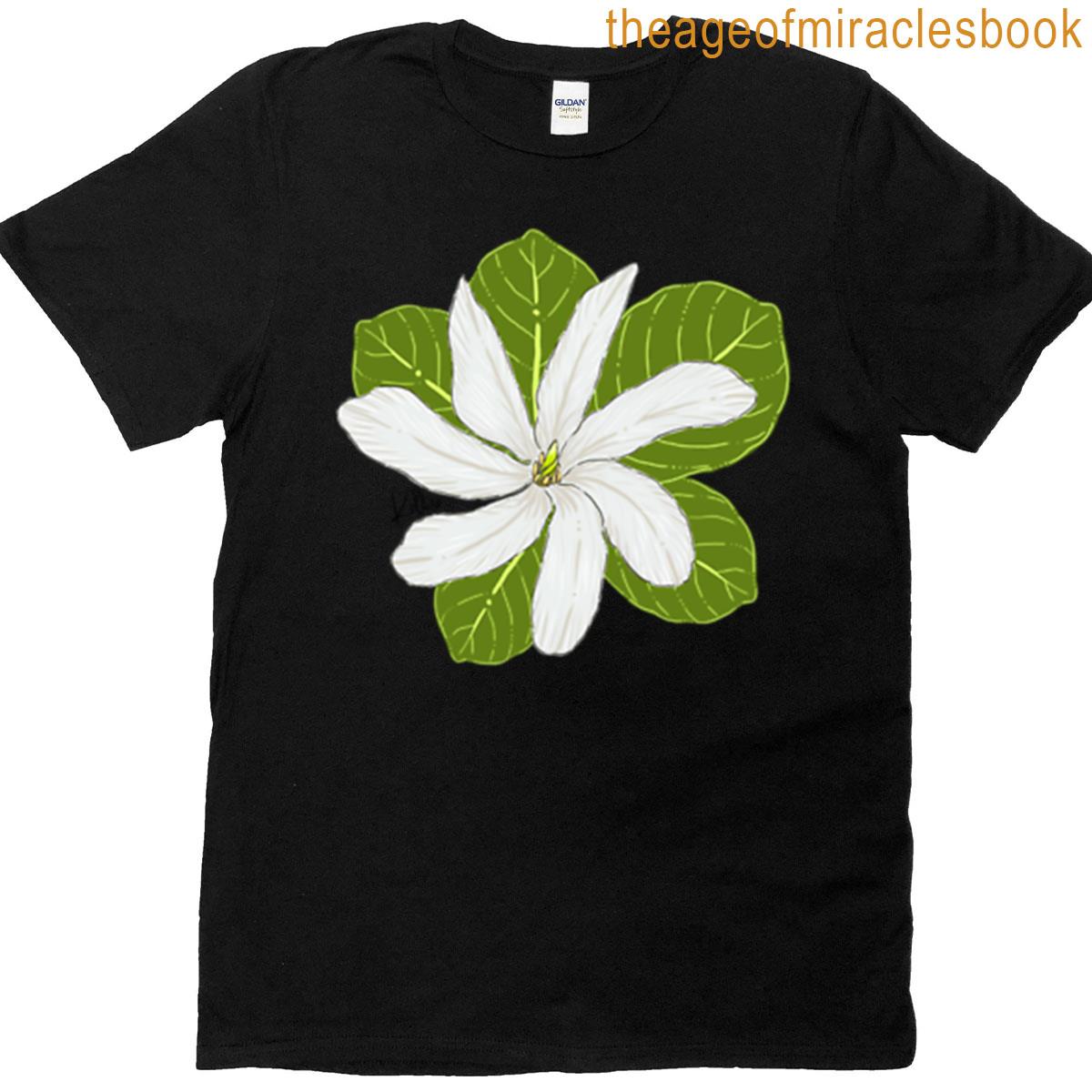 Tiare Flower With Leaves T-shirt